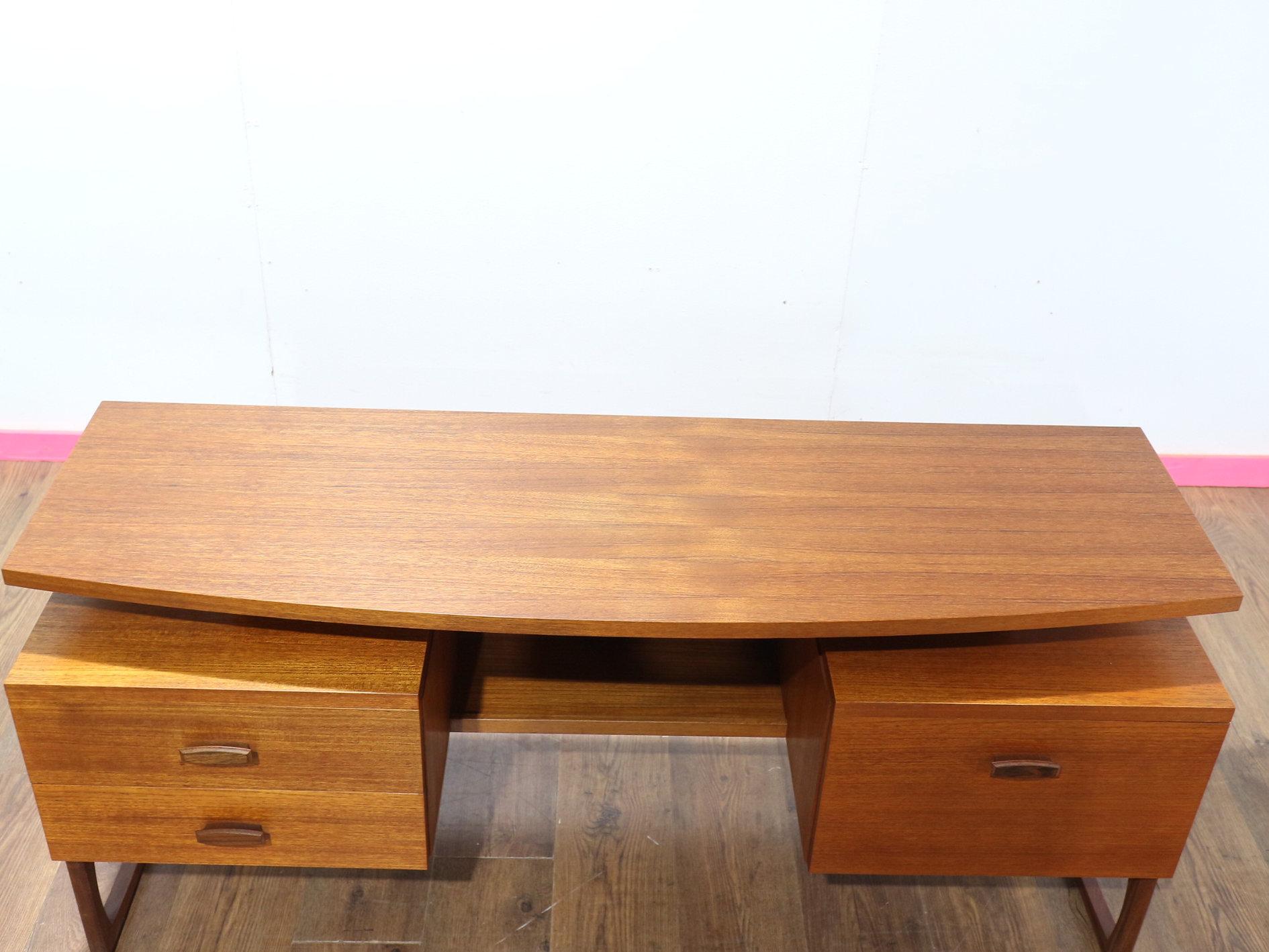 Mid Century Modern Teak Vanity Dressing Table Desk by G Plan Danish Style 5