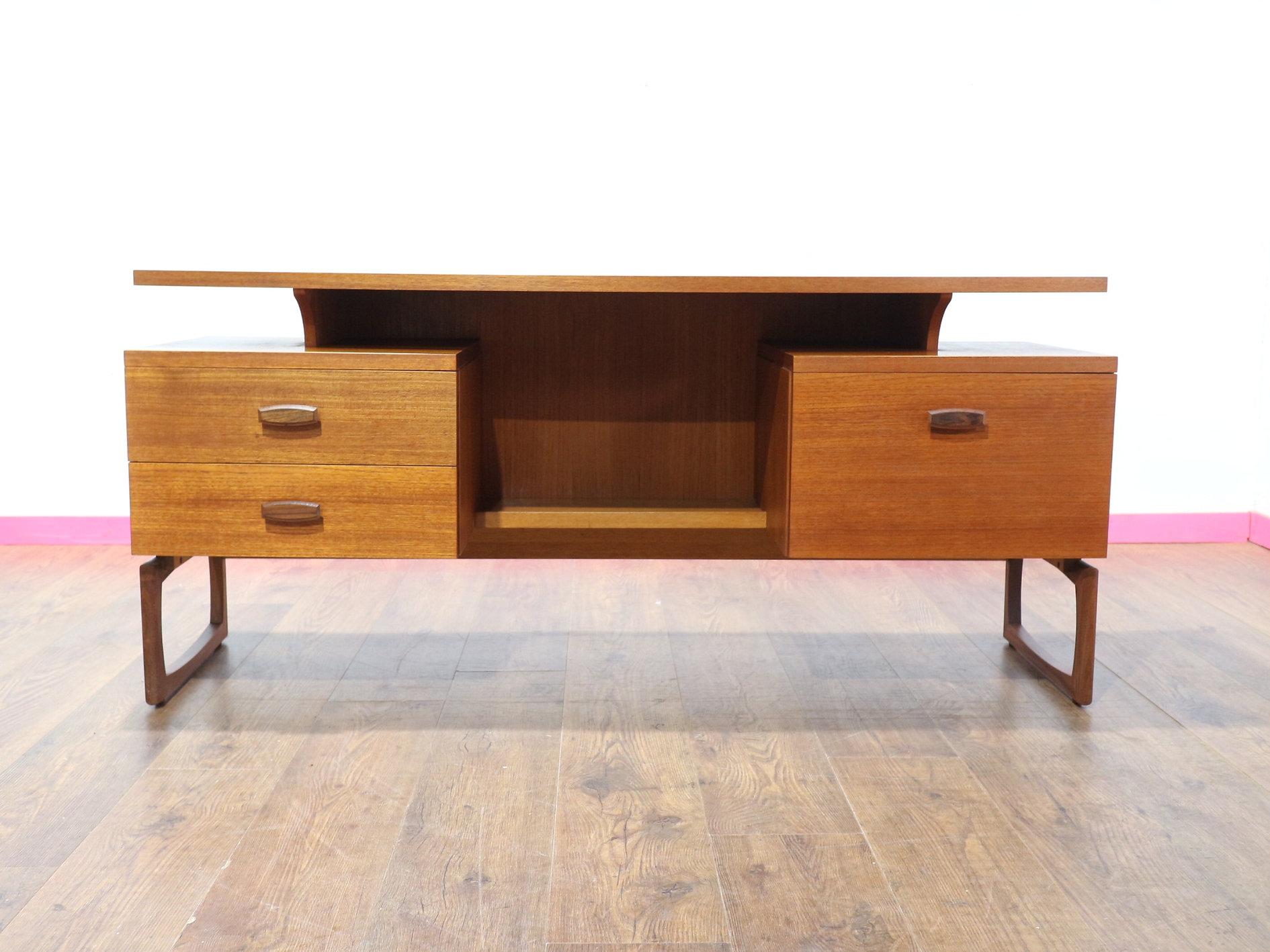 Mid Century Modern Teak Vanity Dressing Table Desk by G Plan Danish Style 7