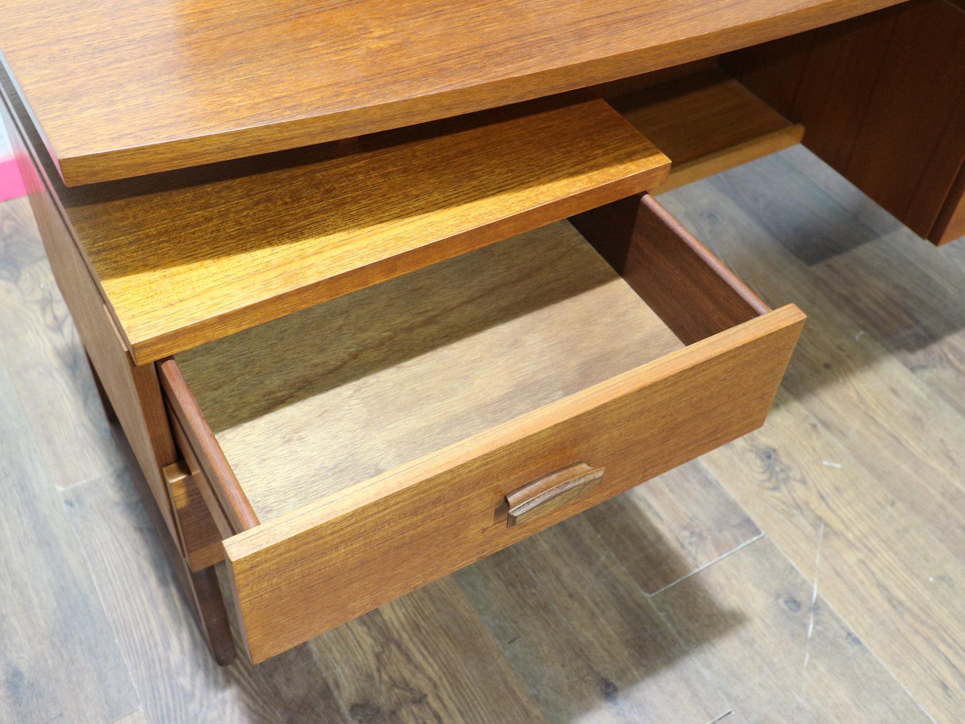 20th Century Mid Century Modern Teak Vanity Dressing Table Desk by G Plan Danish Style