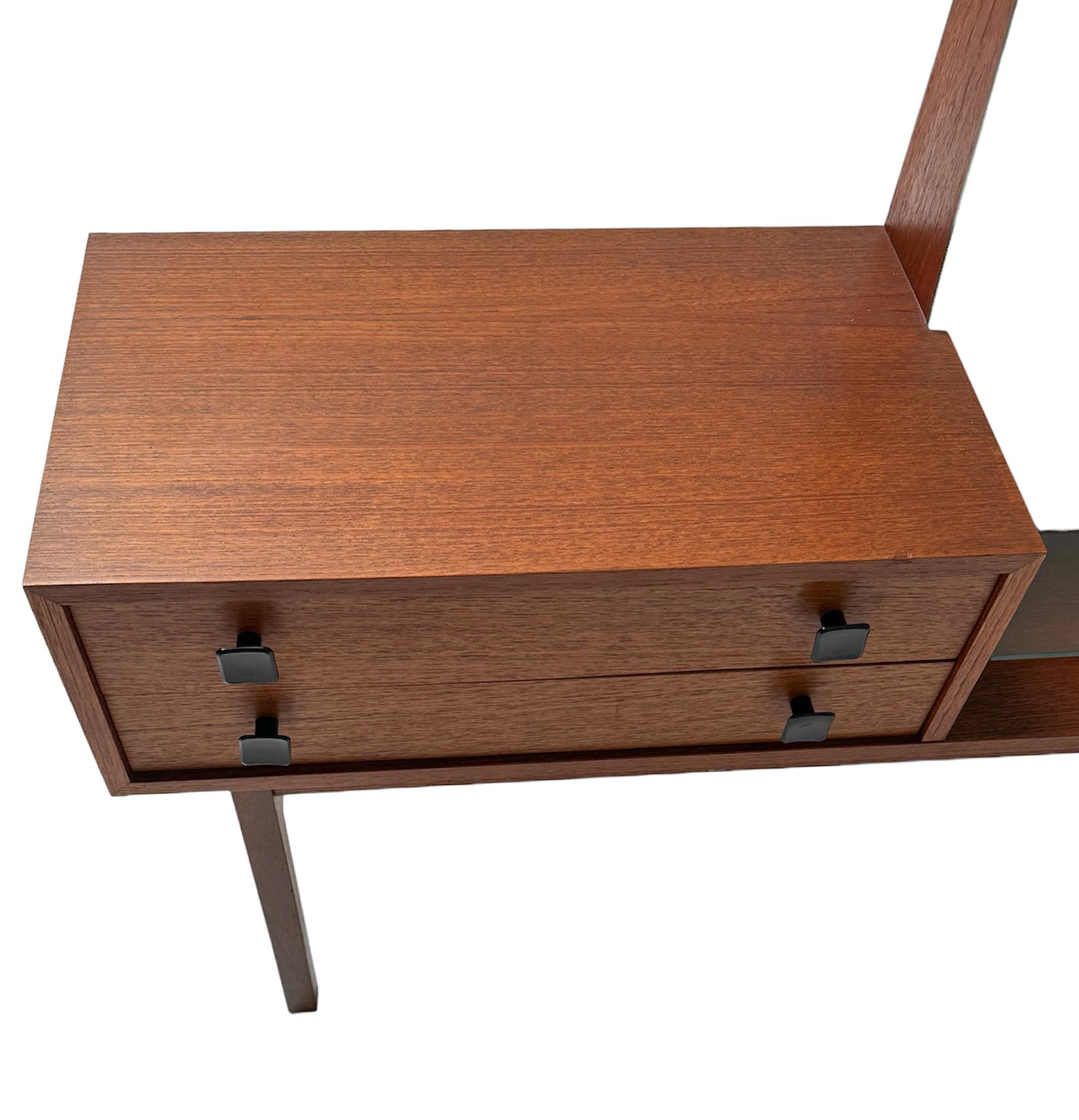 Bakelite Mid-Century Modern Teak Vanity or Dressing Table, 1970s