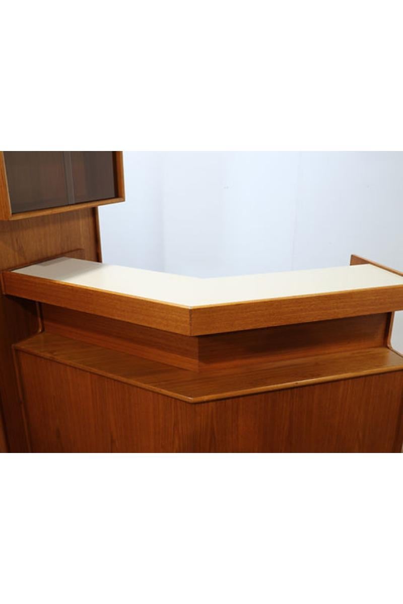 British Mid Century Modern Teak Vinatge Free Standing Bar by Turnidge of London