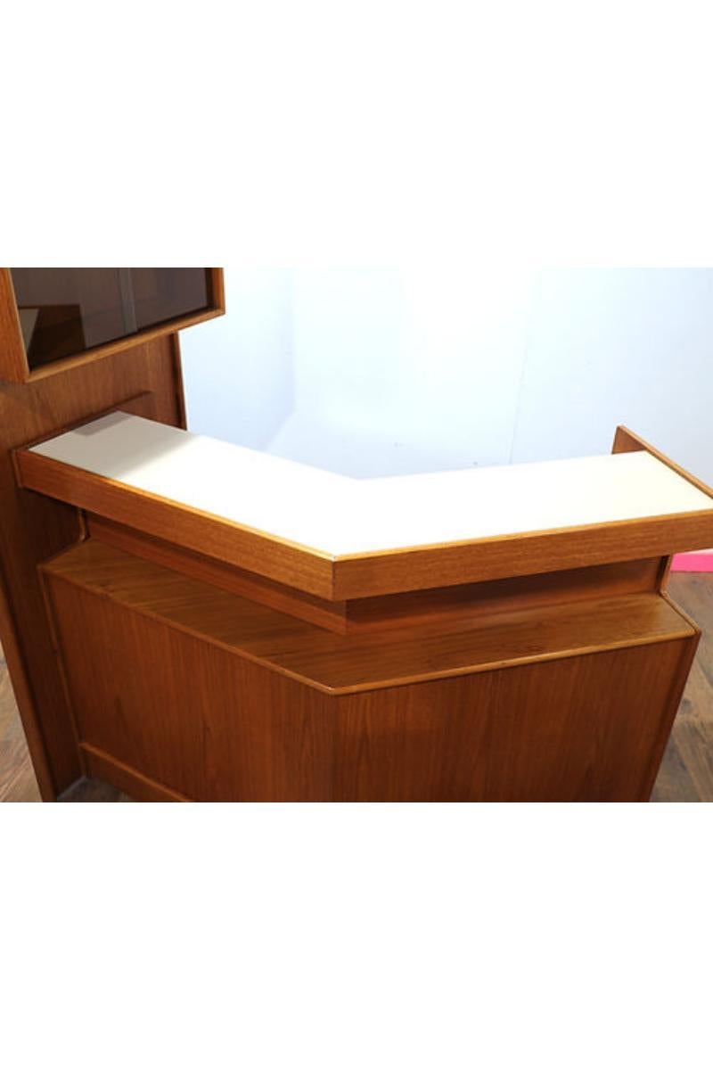 Mid Century Modern Teak Vinatge Free Standing Bar by Turnidge of London 1