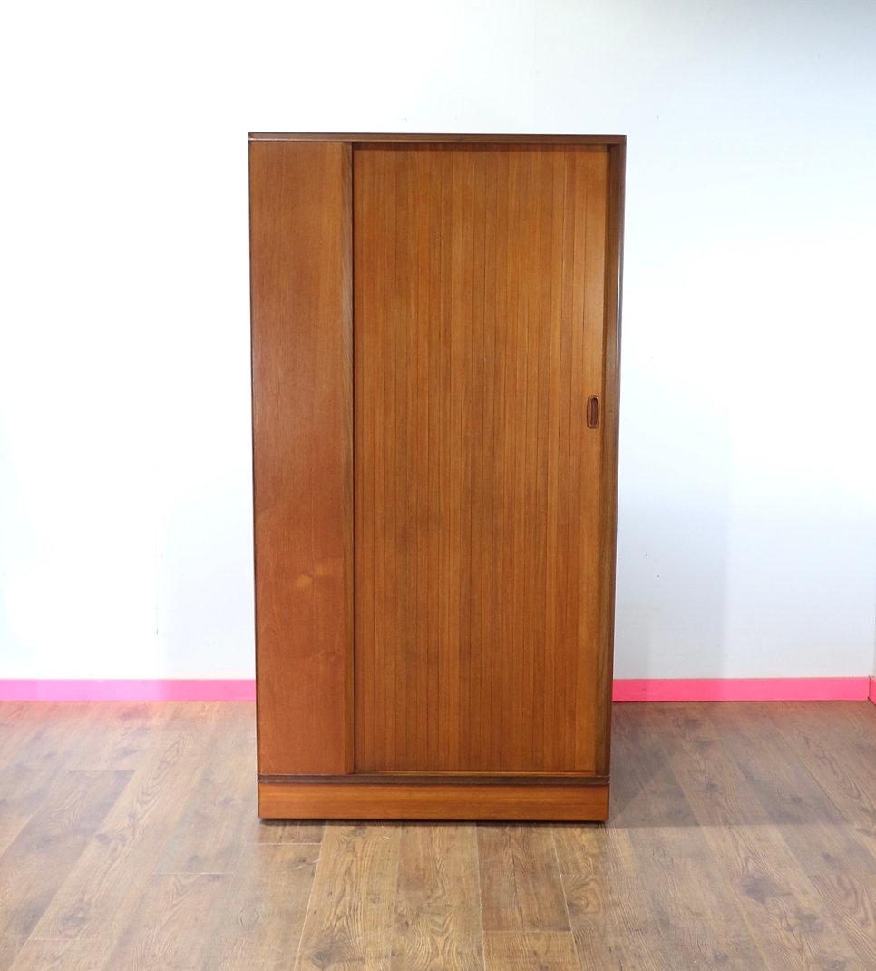 British Mid Century Modern Teak Vintage Armoire Wardrobe by Austinsuite Danish Style