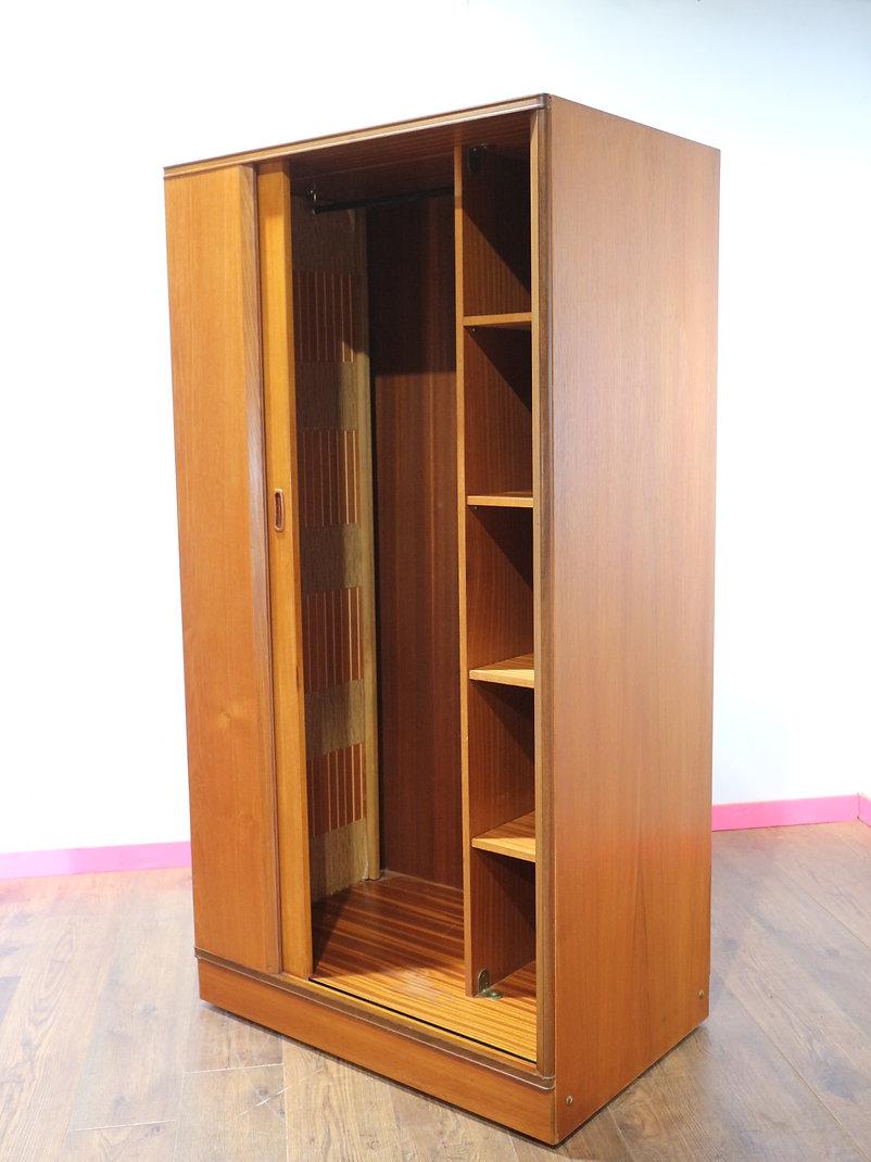 20th Century Mid Century Modern Teak Vintage Armoire Wardrobe by Austinsuite Danish Style