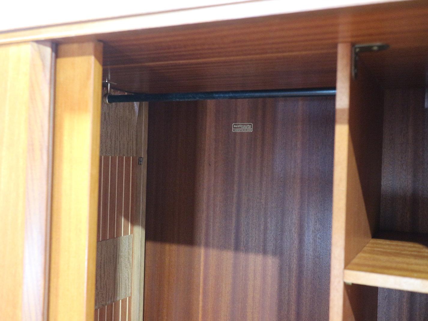 Mid Century Modern Teak Vintage Armoire Wardrobe by Austinsuite Danish Style 1