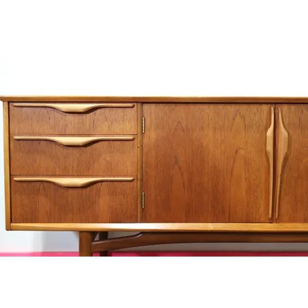 Mid Century Modern Teak Vintage Danish Style Sideboard Credenza by Jentique 3