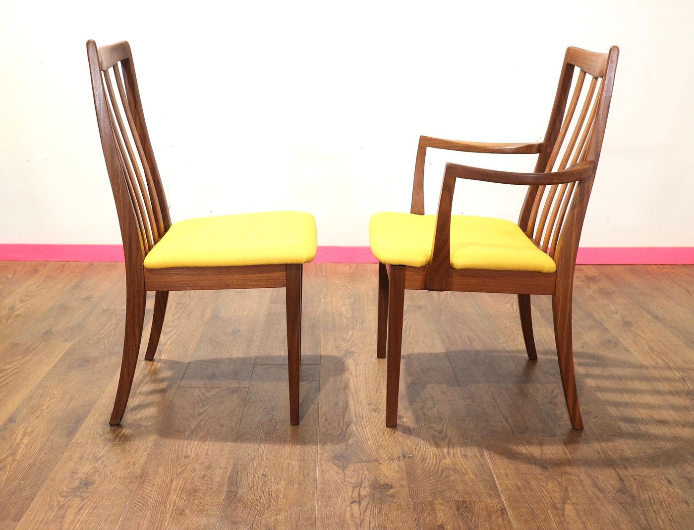 Sedie da pranzo in teak vintage G-Plan, stile danese, x 6, metà secolo. In condizioni buone a Los Angeles, CA