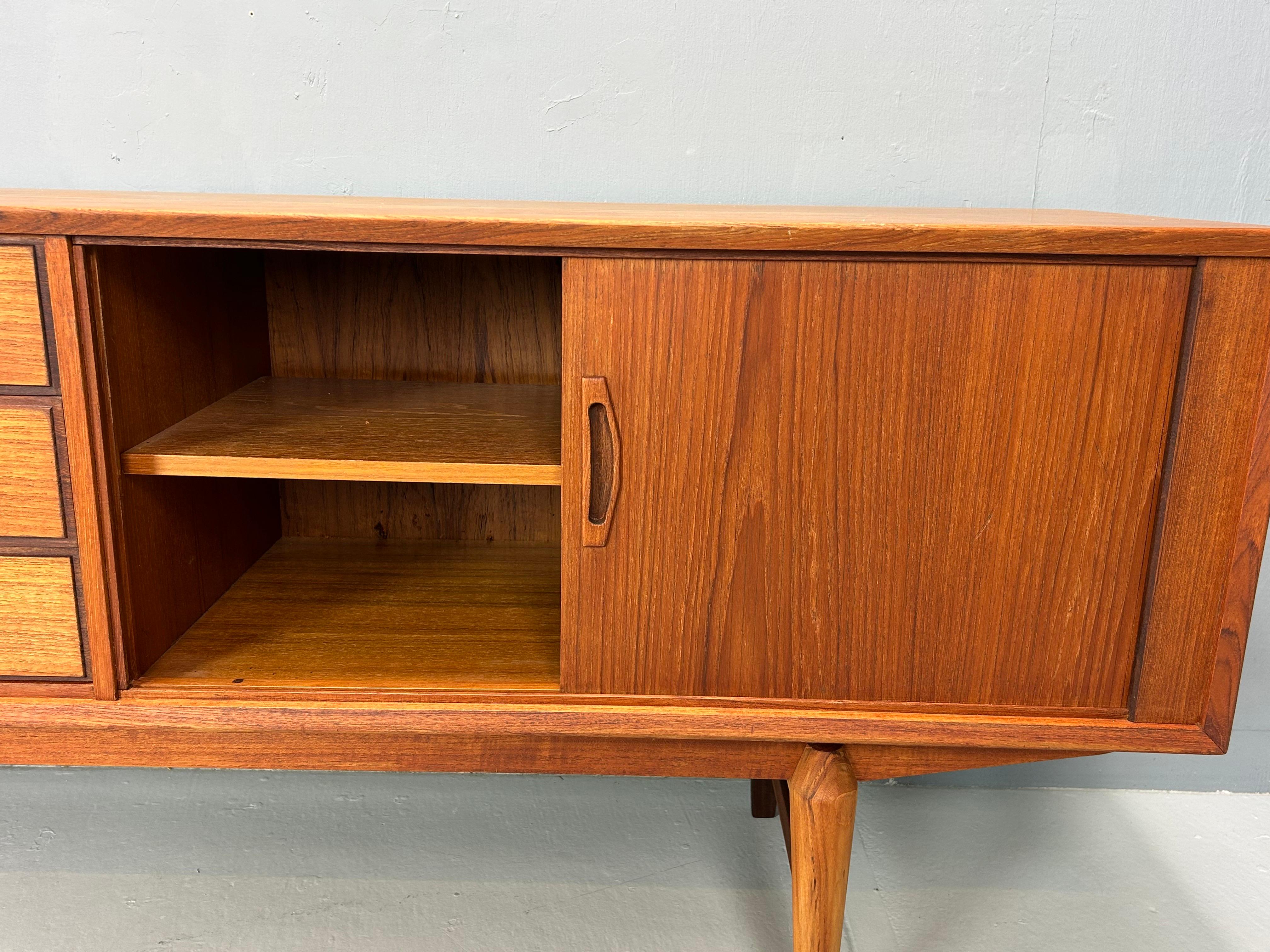 Mid- Century Modern Teak Vintage Sideboard 1960s, Denmark 4