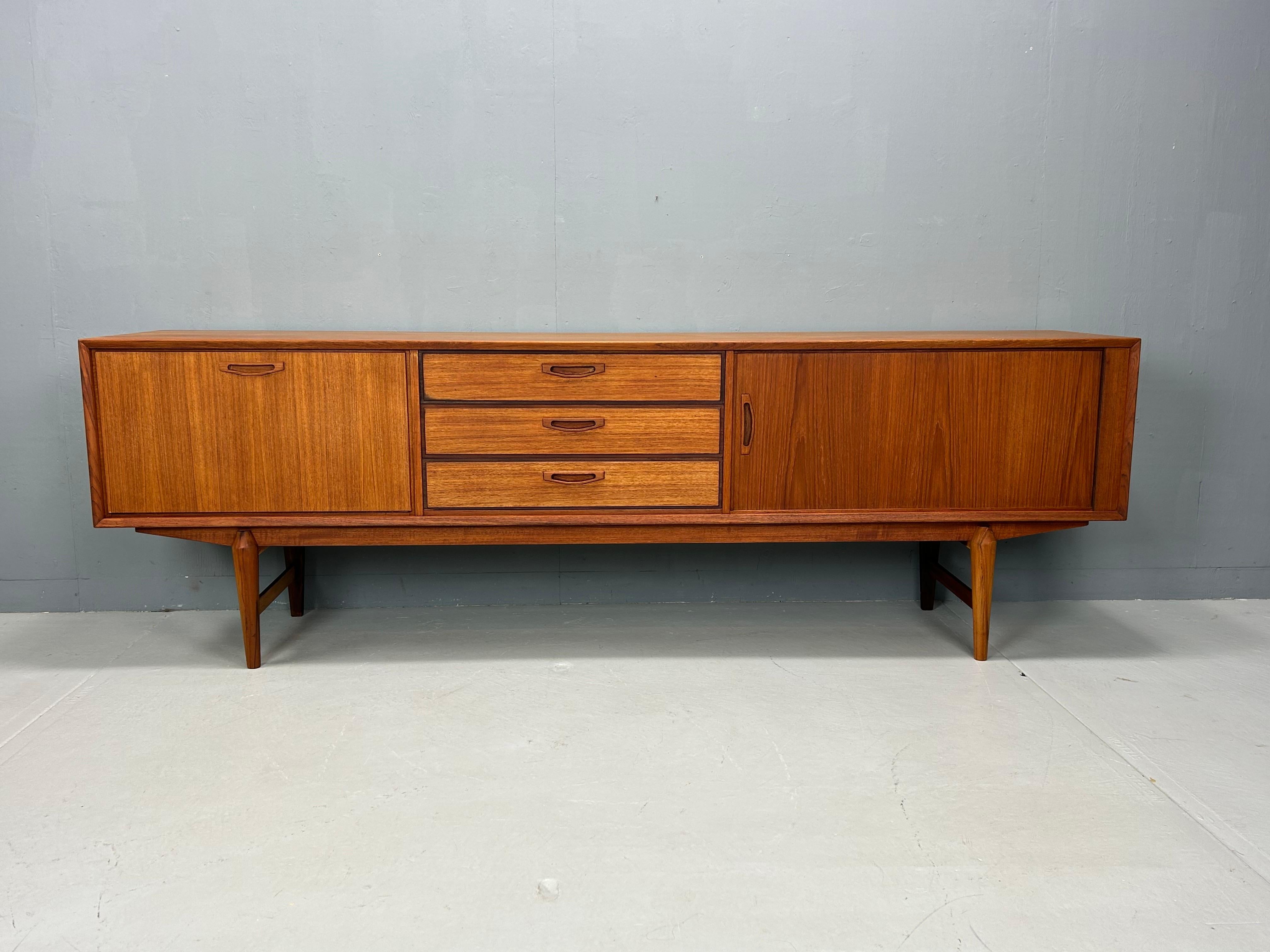 Scandinavian Modern Mid- Century Modern Teak Vintage Sideboard 1960s, Denmark
