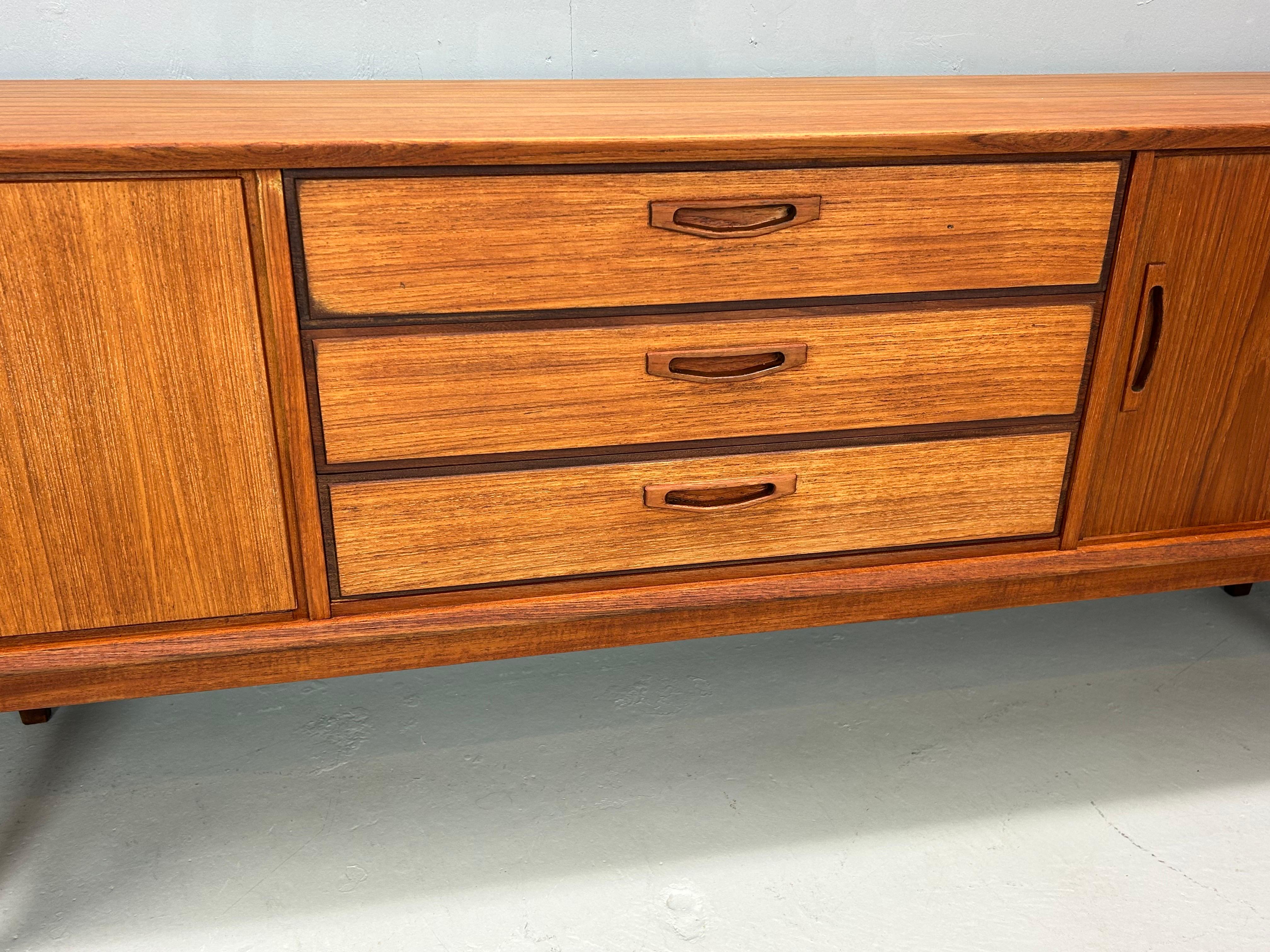 Mid- Century Modern Teak Vintage Sideboard 1960s, Denmark 3