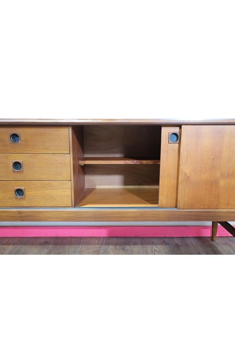 British MId Century Modern Teak Vintage Sideboard Credenza by Elliots of Newbury