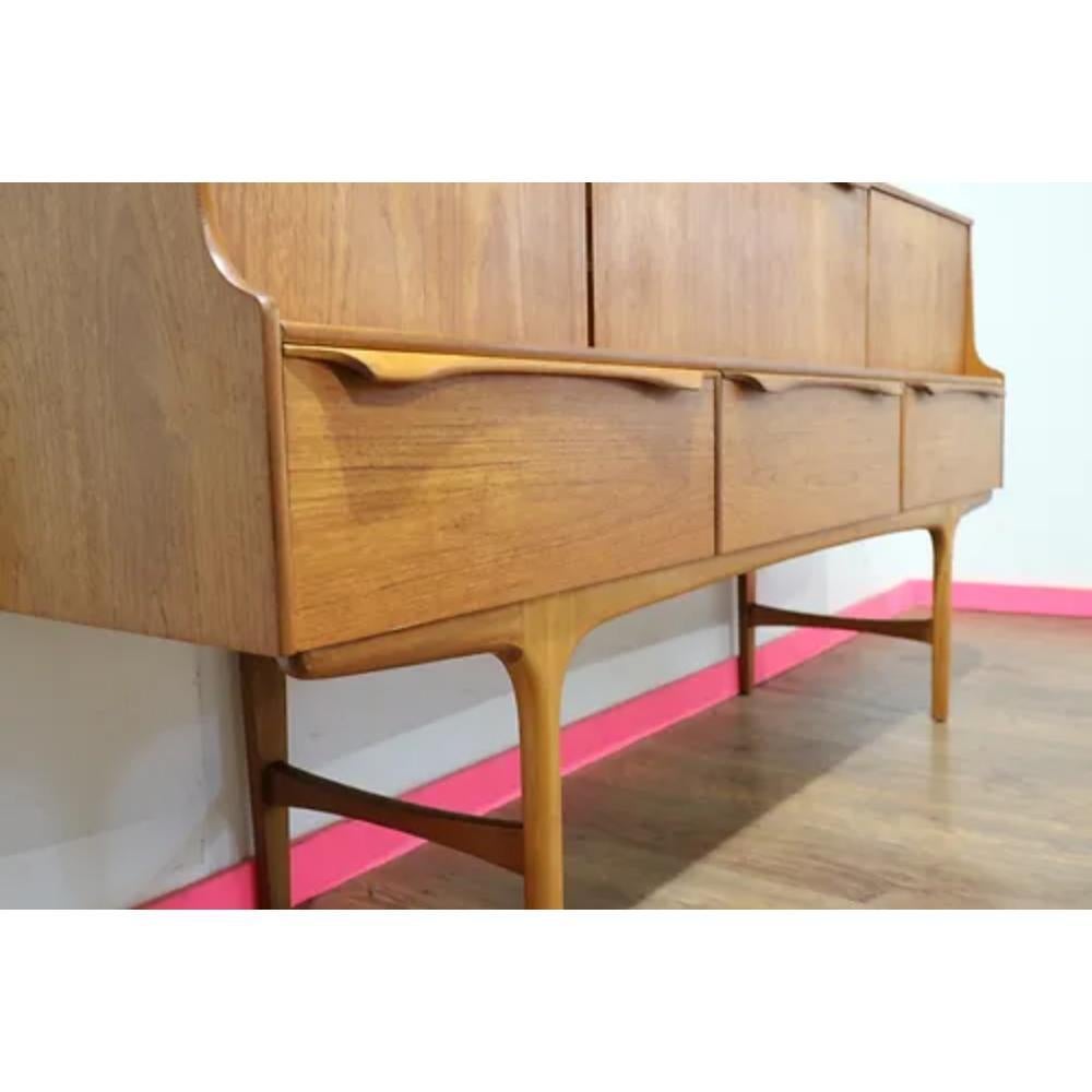 Mid-20th Century Mid Century Modern Teak Vintage Sideboard Credenza by Sutcliffe S Form For Sale