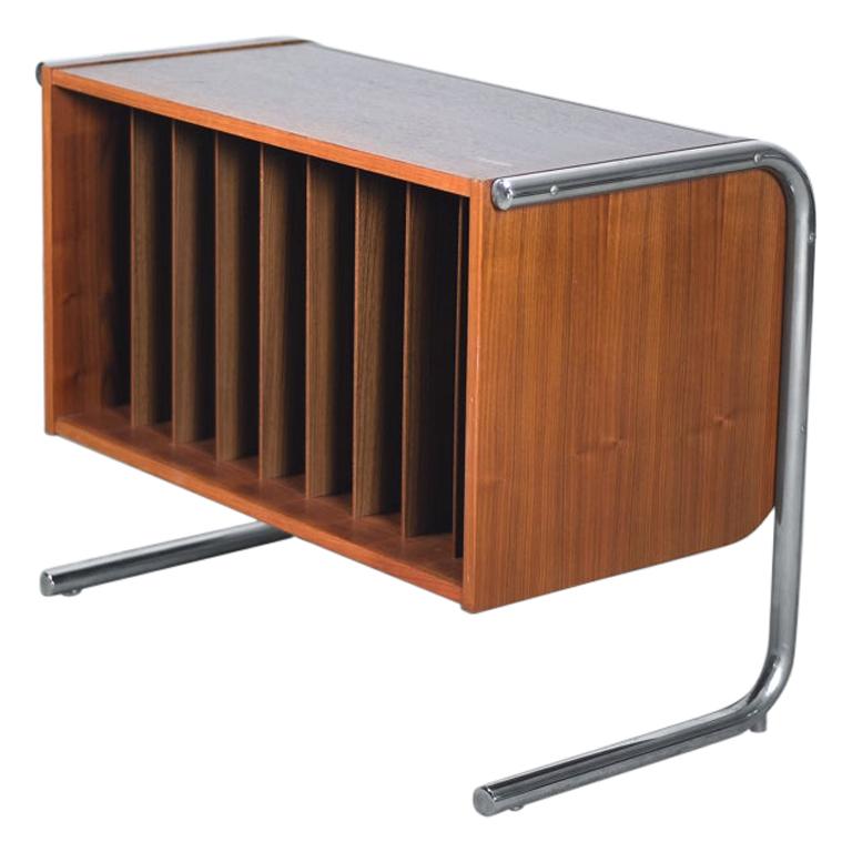 Mid-Century Modern Teak Vinyl Cabinet, 1970s