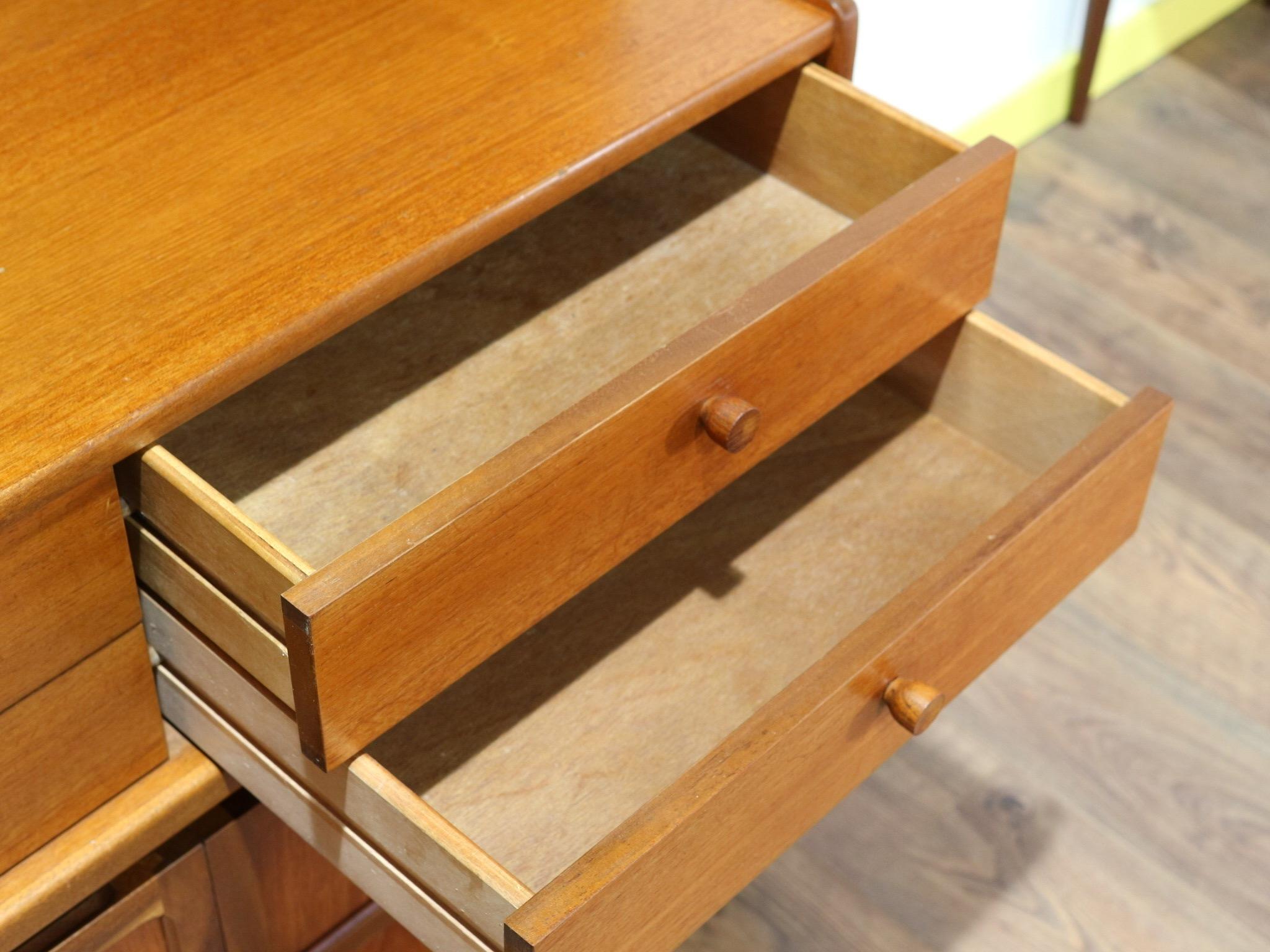 Mid-Century Modern Teak Wall China Display Cabinet by Nathan 4