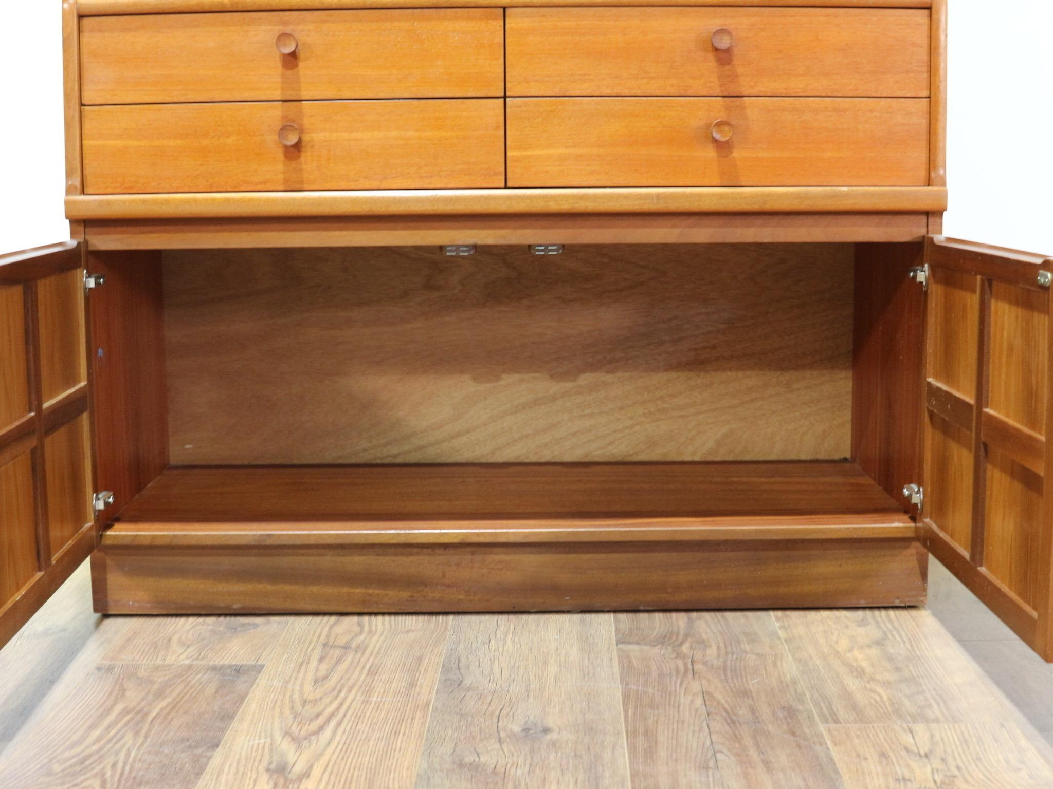 Mid-Century Modern Teak Wall China Display Cabinet by Nathan 3