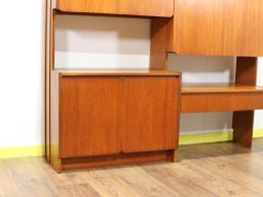 Mid-Century Modern Teak Wall System Display China Cabinet by A.H Mcintosh