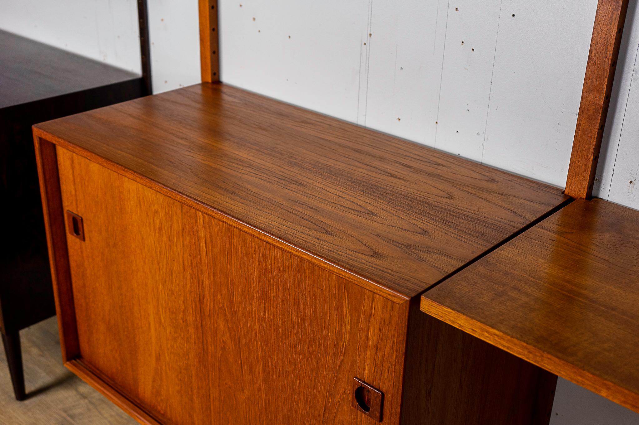 MidCentury Modern Teak Wall System For Sale at 1stDibs