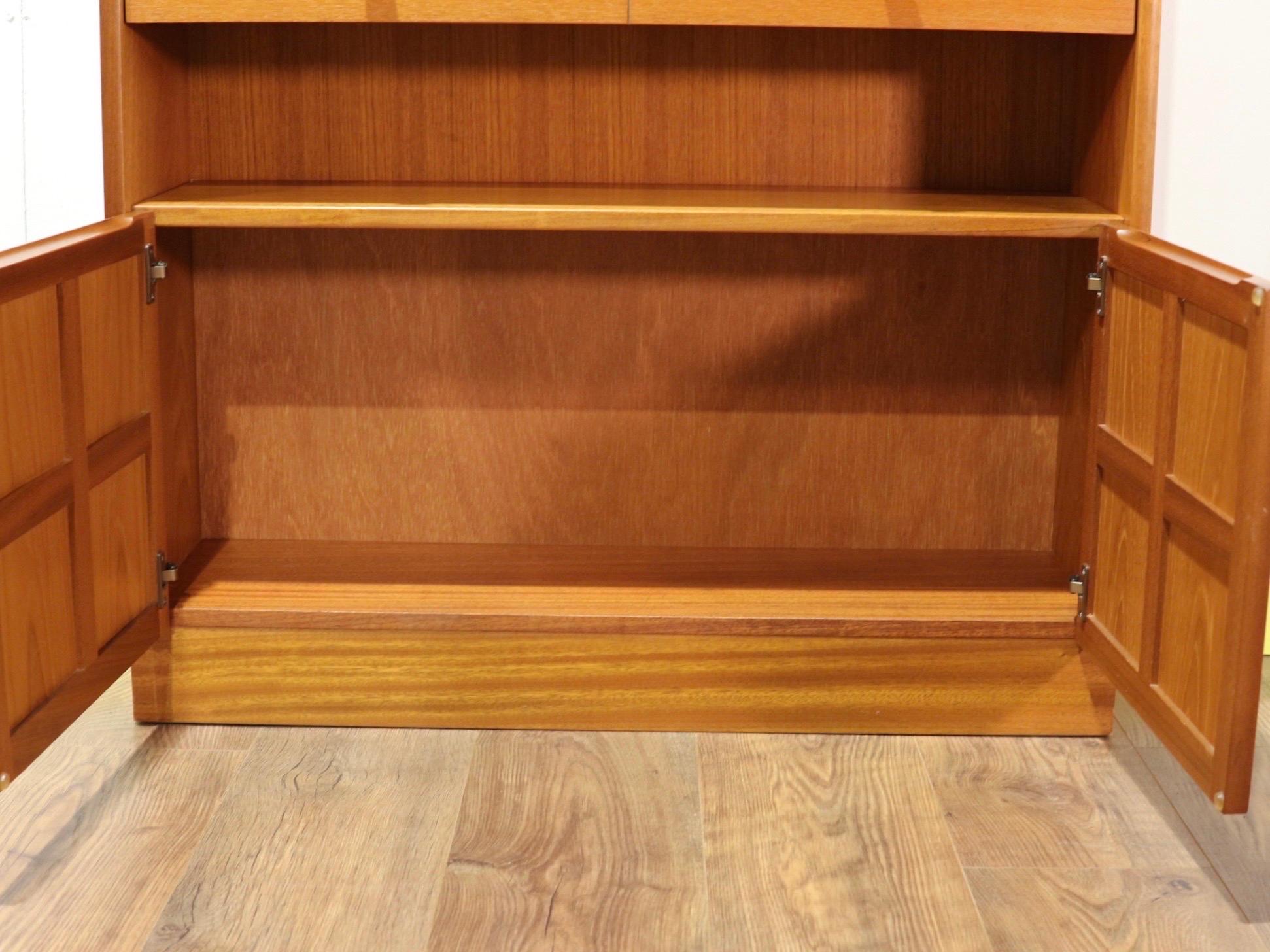 Mid-Century Modern Teak Wall Unit Bookcase by Nathan In Good Condition In Los Angeles, CA