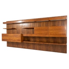 Retro Mid-Century Modern Teak Wall Unit from Central Europe