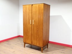 Mid Century Modern Teak Wardrobe Armoire by Alfred Cox Danish Style Bedroom