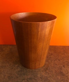 Mid-Century Modern Teak Waste Basket by Martin Aberg for Servex Rainbow