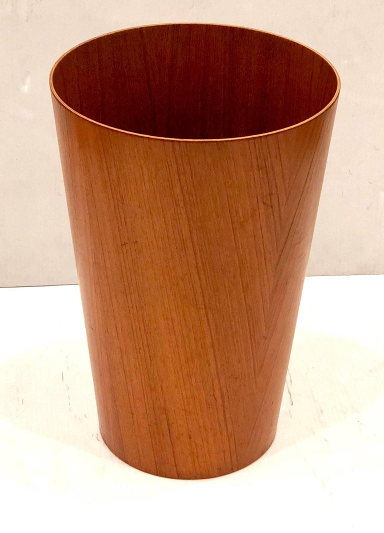 MidCentury Modern Teak Waste Basket by Martin Aberg for Servex Rainbow