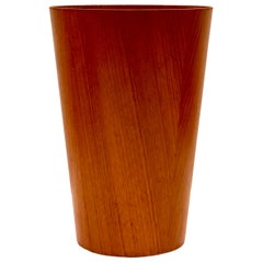 Mid-Century Modern Teak Waste Basket by Martin Aberg for Servex Rainbow