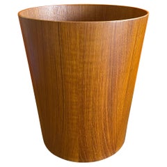 Vintage Mid-Century Modern Teak Waste Basket by Martin Aberg for Servex Rainbow