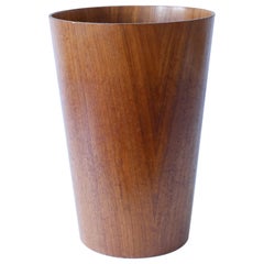 Mid Century Modern Teak Waste Paper Bin by Martin Aberg for Servex Sweden 1960s