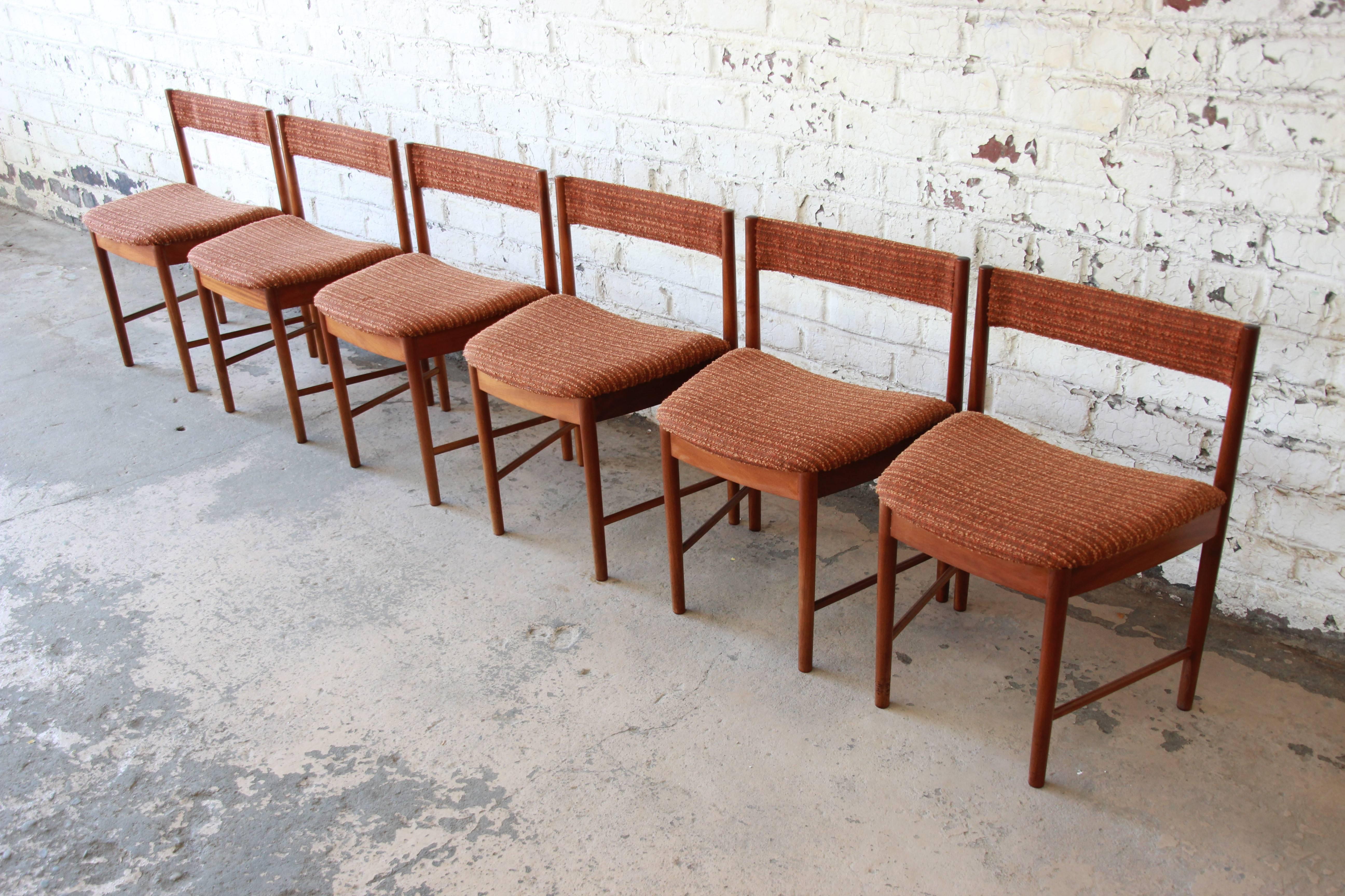 British Mid-Century Modern Teak Wedge-Shaped Dining Chairs by G-Plan, Set of Six