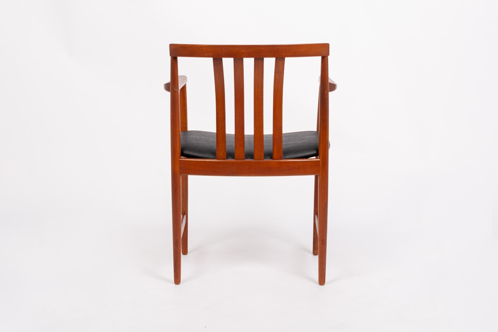 Mid Century Modern Teak Wood Arm Chair by Westnofa In Good Condition In Detroit, MI
