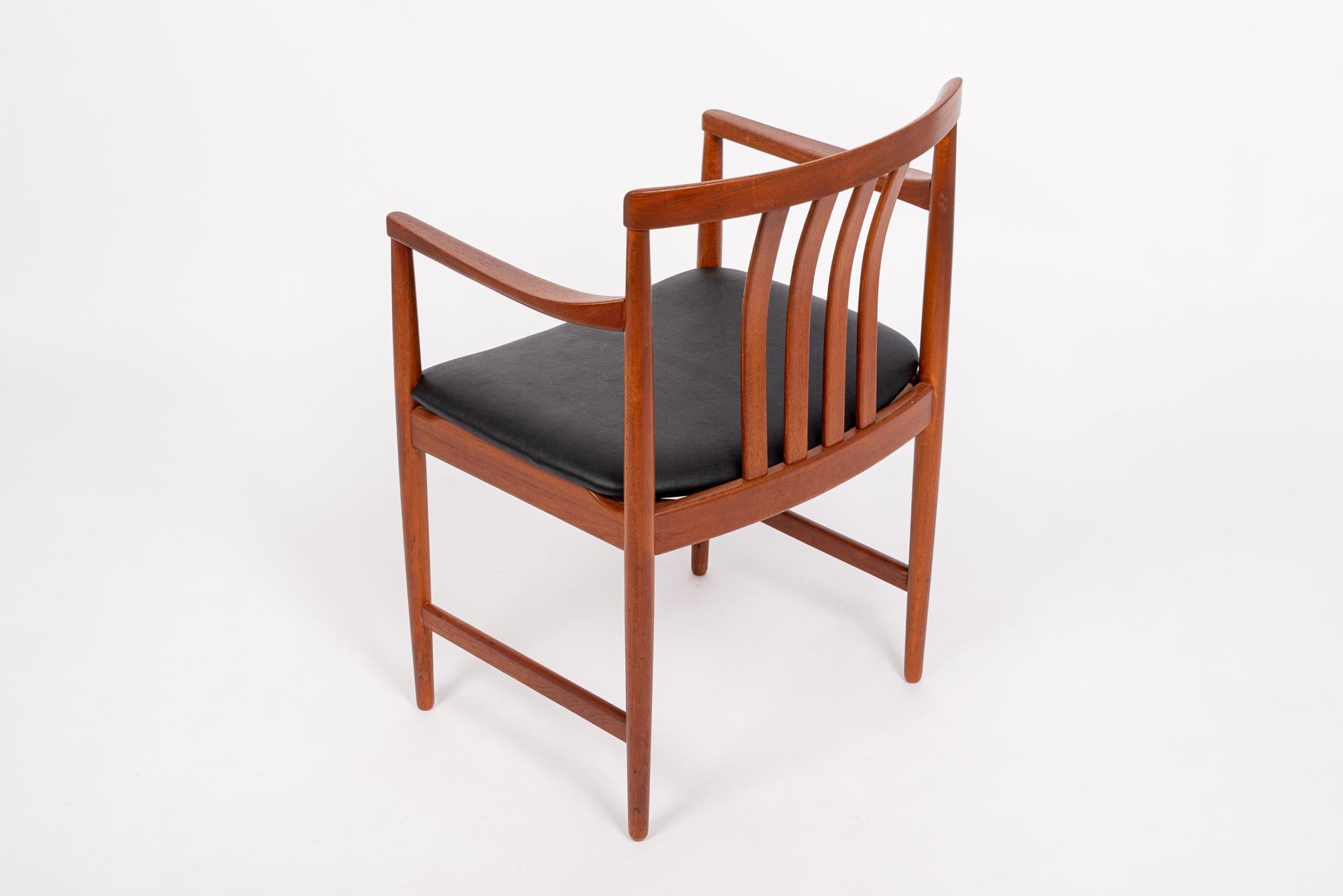Mid Century Modern Teak Wood Arm Chair by Westnofa 1
