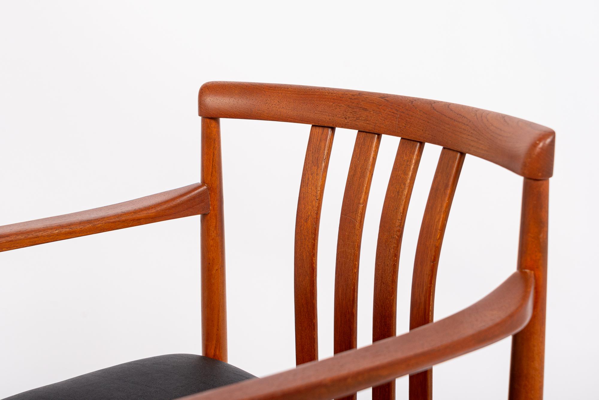 Mid Century Modern Teak Wood Arm Chair by Westnofa 2