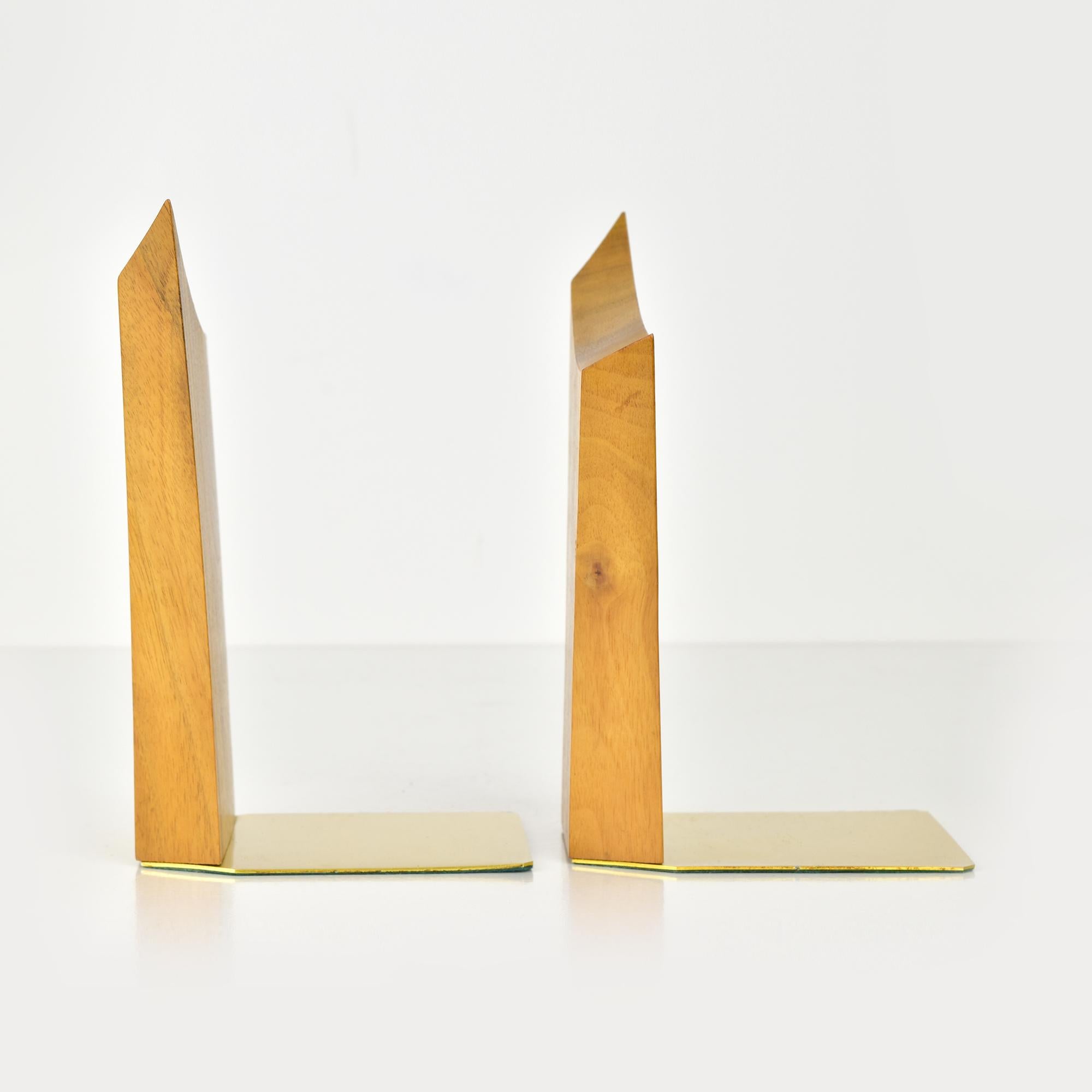 Mid-Century Modern Teak Wood Bookends, Danish Abstract Brutalist Design In Good Condition For Sale In Bad Säckingen, DE