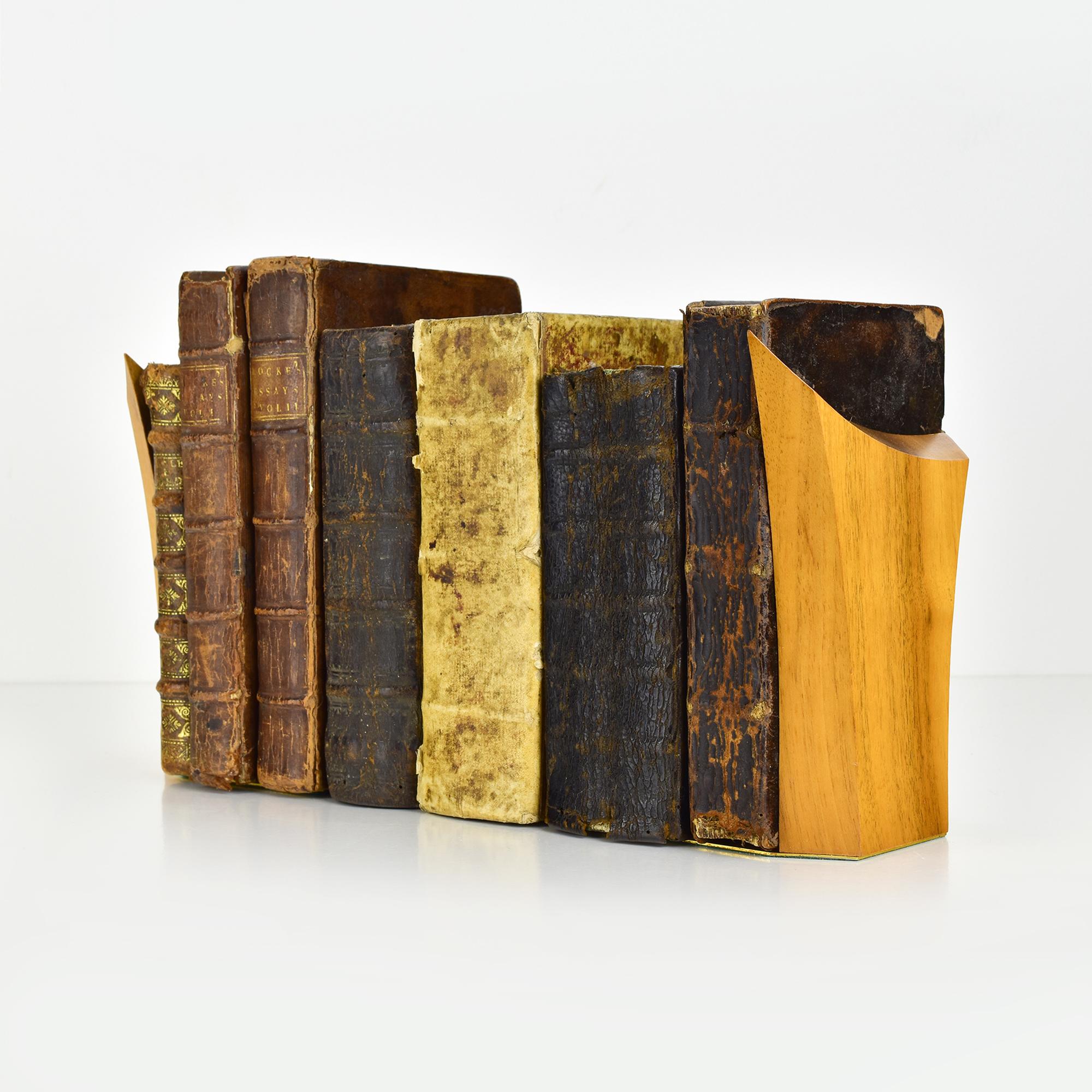 Mid-Century Modern Teak Wood Bookends, Danish Abstract Brutalist Design For Sale 1