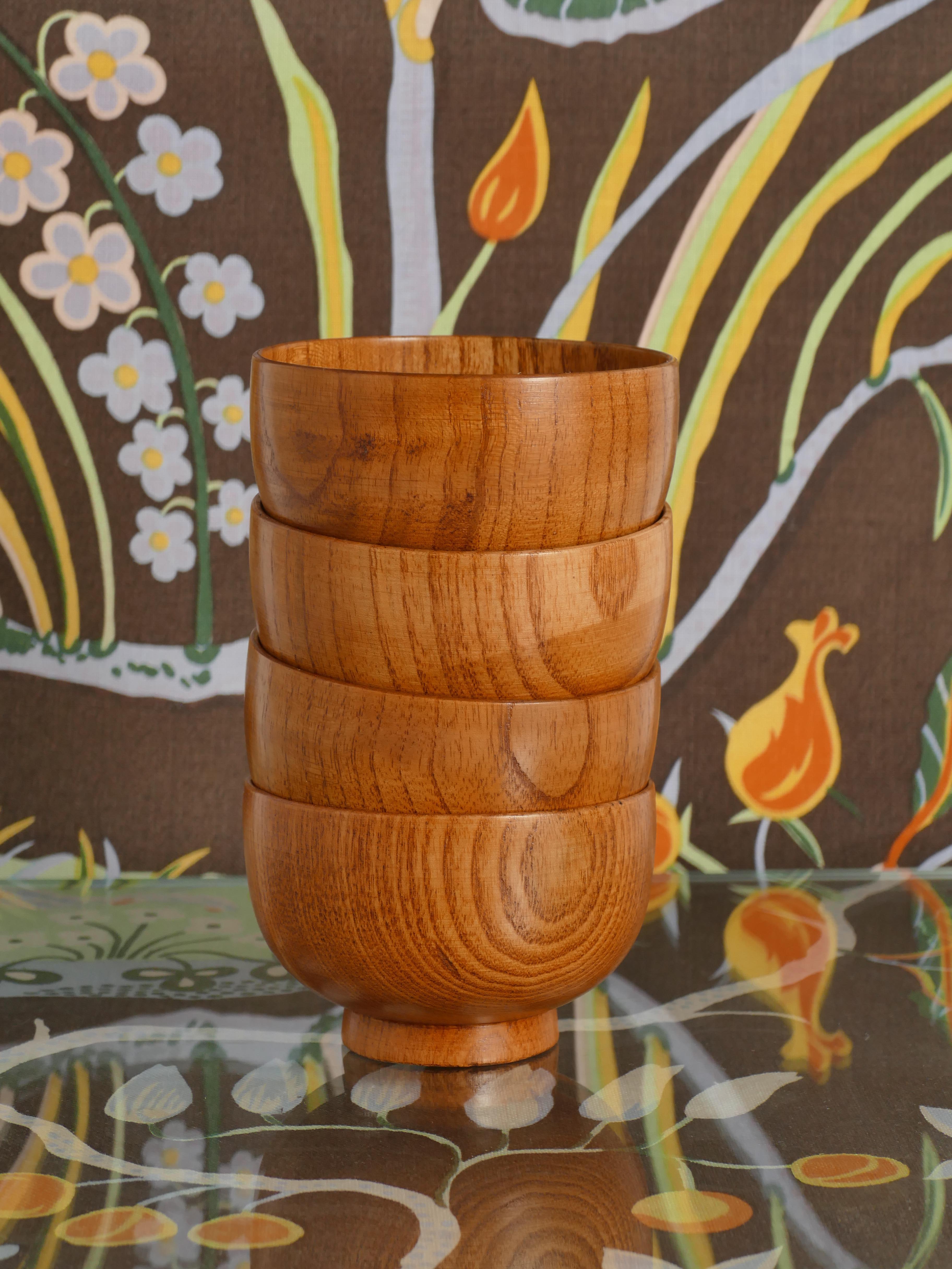 Ciotole in Wood Wood, Svezia, set di 4 pezzi in vendita 1