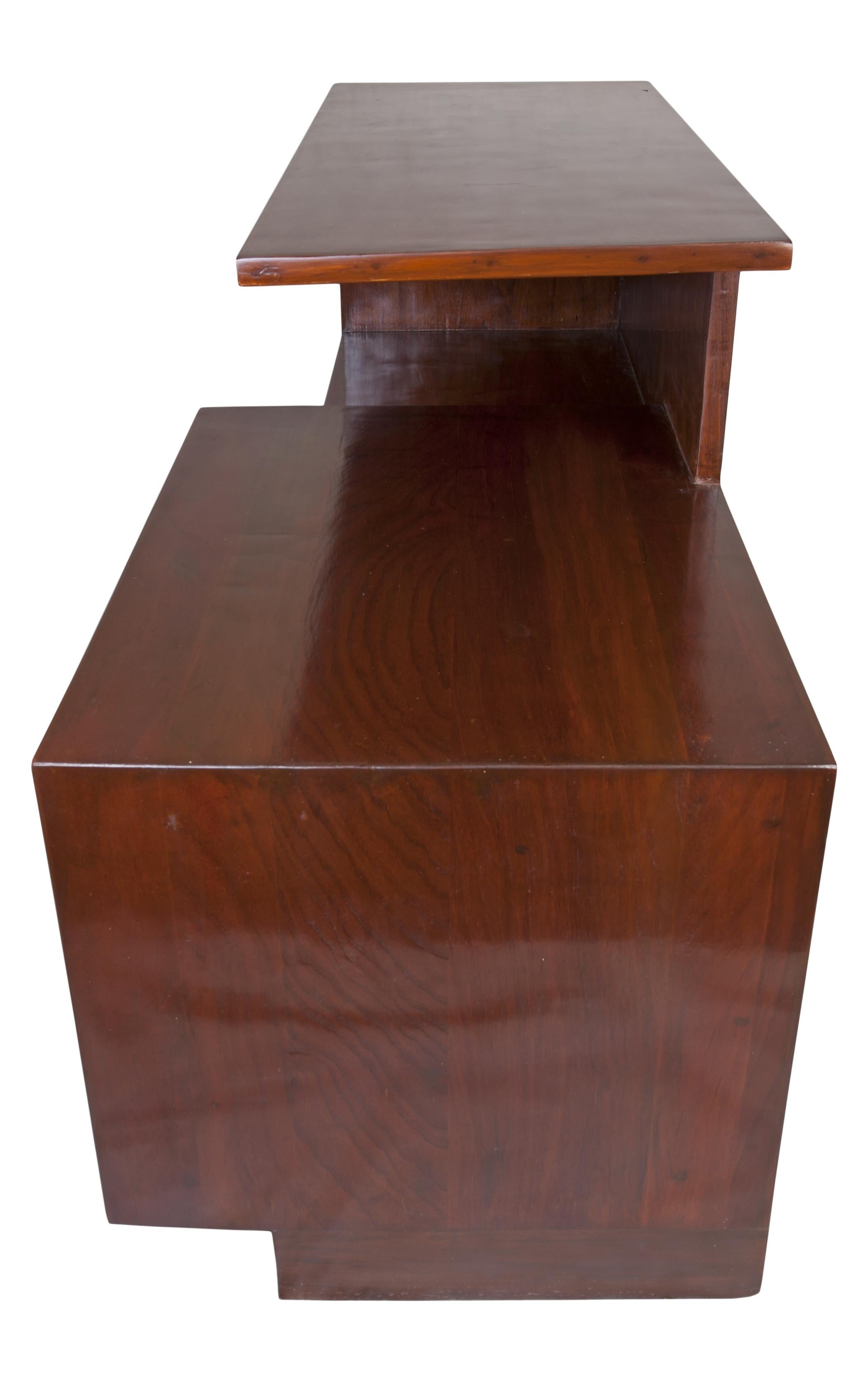 Mid-Century Modern Midcentury Modern Teak Wood Credenza Shelves with Glass Panels For Sale