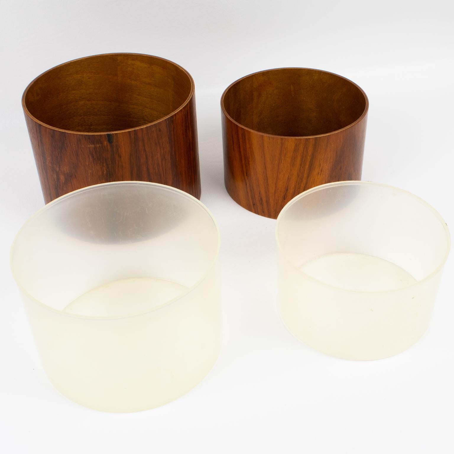 Mid-20th Century Mid-Century Modern Teak Wood Kitchen Canister Boxes, Set of 4 Pc