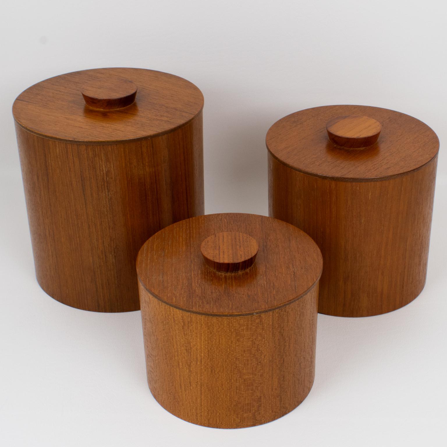 vintage wooden canister set