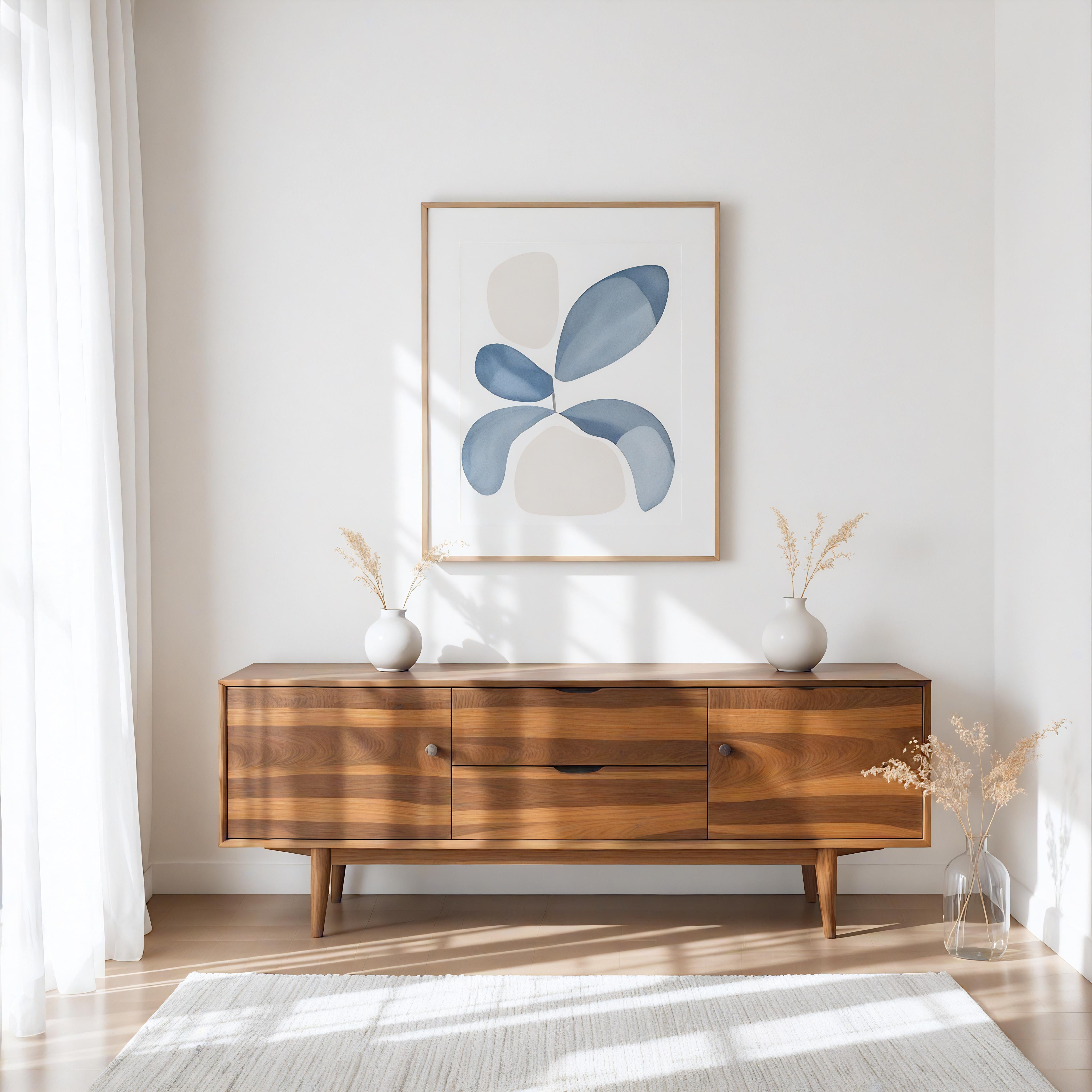 Elevate your living space with this handcrafted solid teak wood media console, blending mid-century aesthetics with modern functionality. Featuring smooth rounded edges, tapered legs, and a sleek profile, this piece is designed to complement