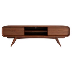Moderne Mid-Century-Modern-Anrichte/Media-Konsole aus Teakholz von Artisanal