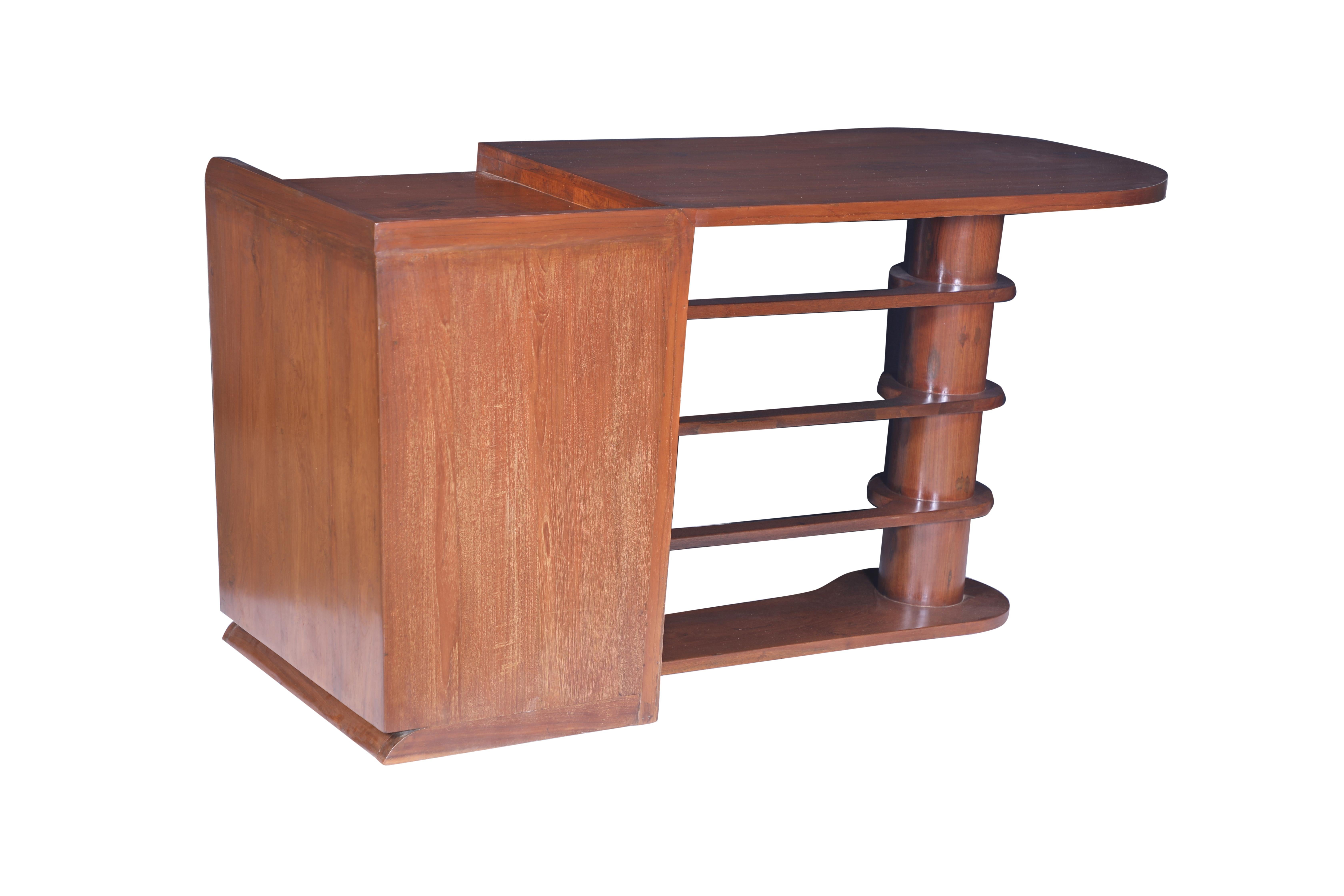 Mid-Century Modern Teak Writing Desk or Console Table For Sale 1