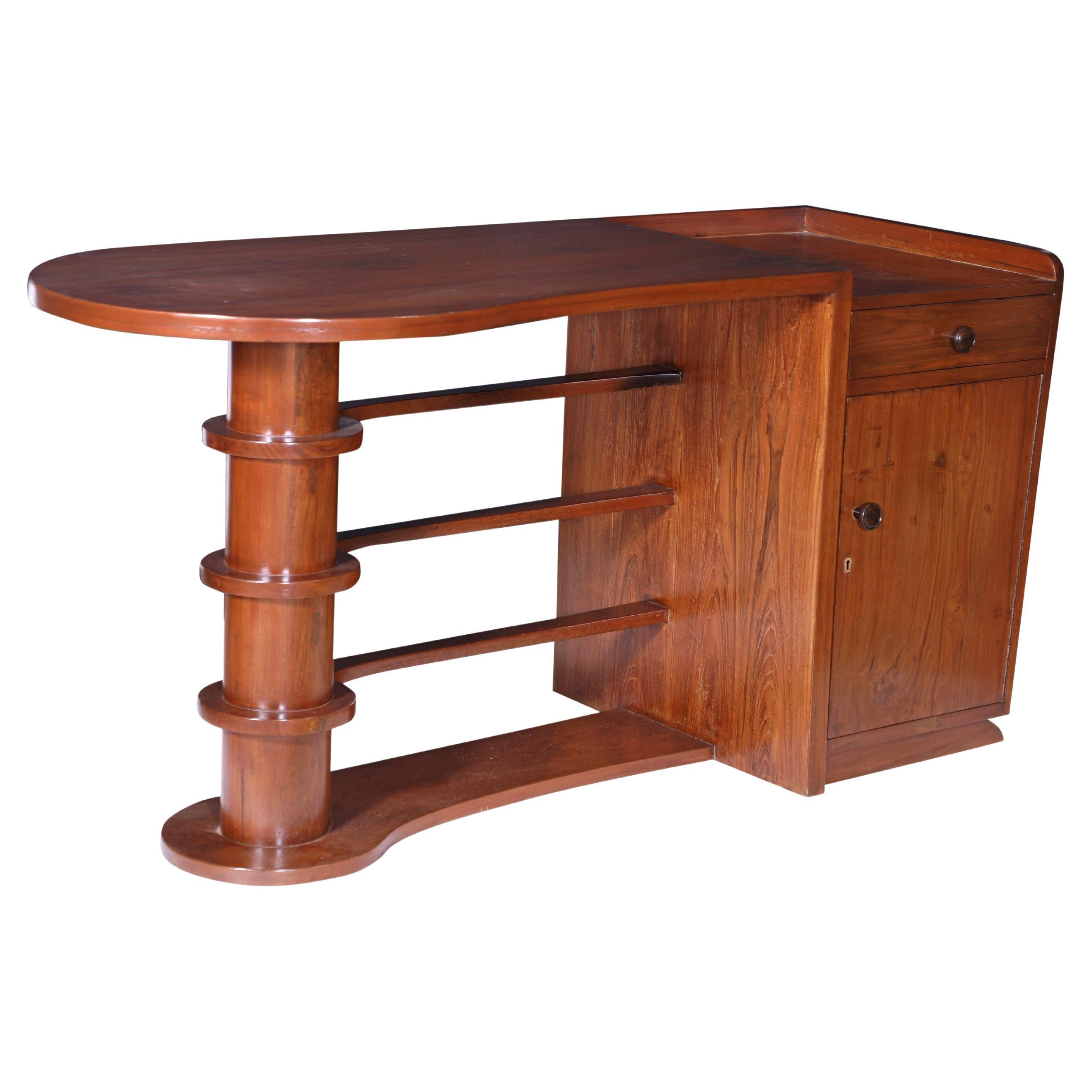 Mid-Century Modern Teak Writing Desk or Console Table For Sale