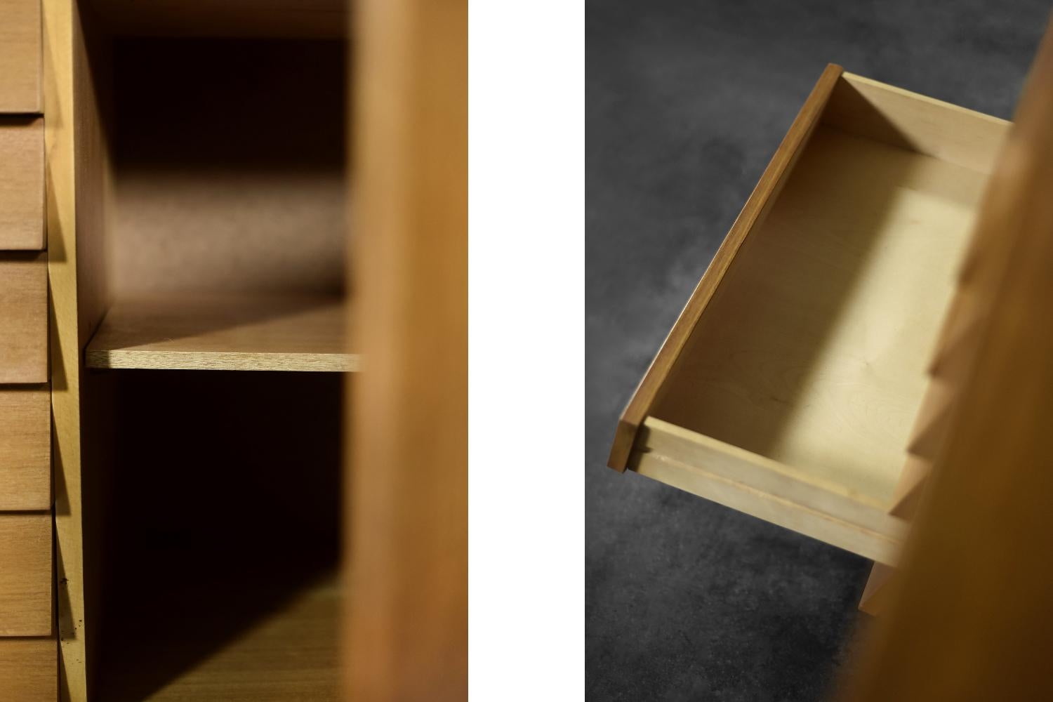 Mid-Century Modern Teak&Beech Sideboard Model Forum by Gillis Lundgren for Ikea For Sale 1