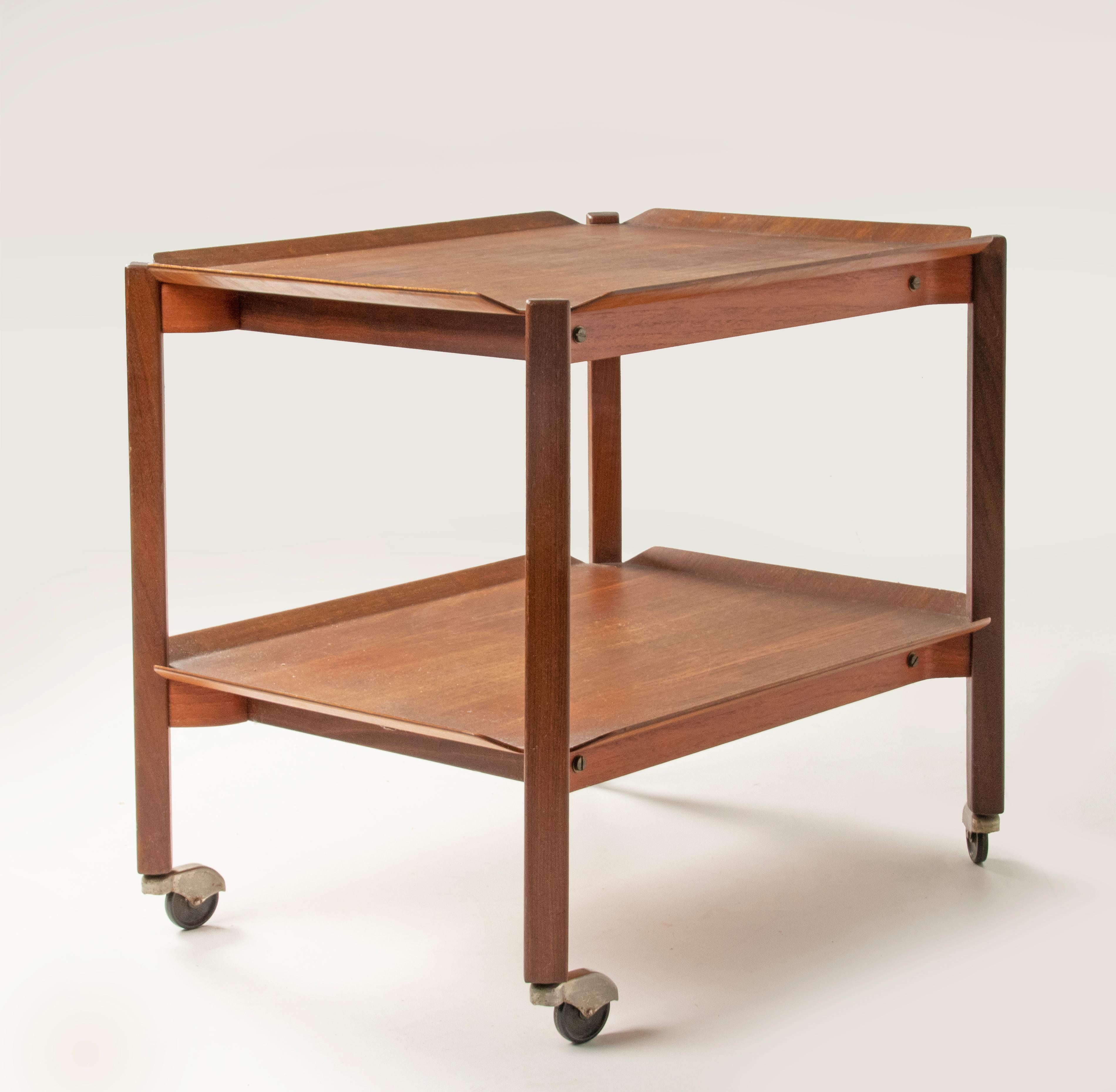 20th Century Mid-Century Modern Teakwood Bar Cart - Cees Braakman Model PT10 For Sale