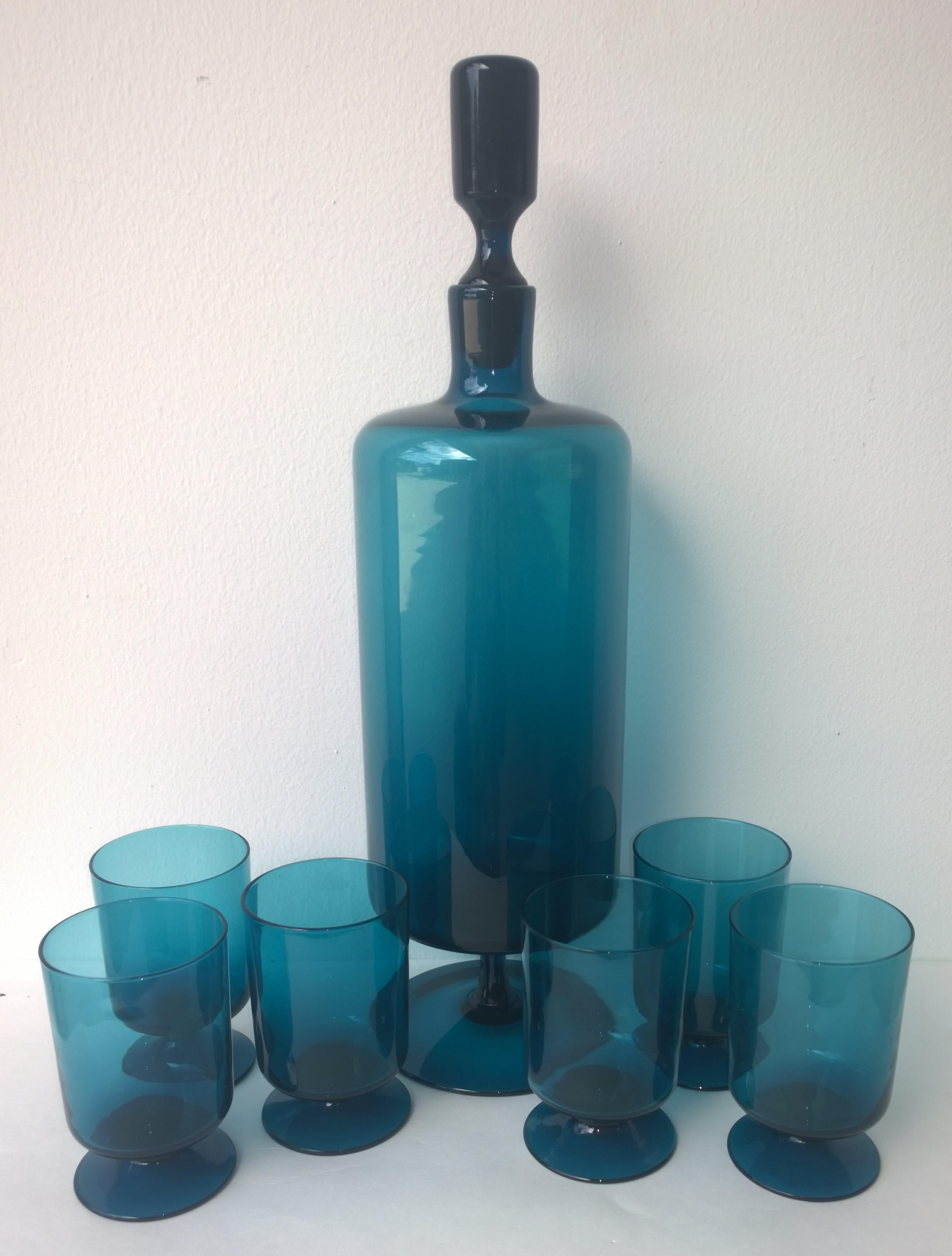 teal decanter