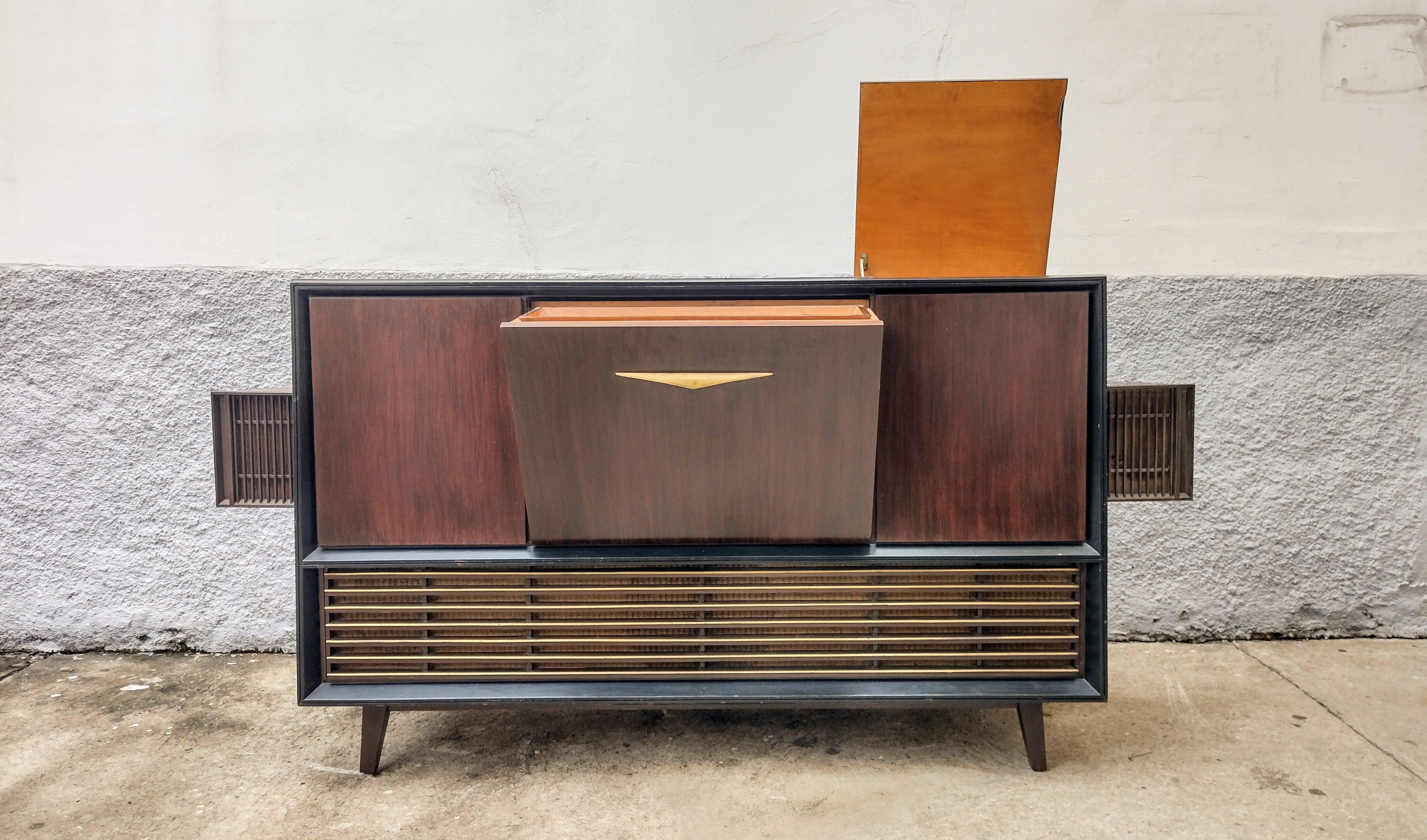 Steel Mid-Century Modern Telefunken Radio Victrola 'Does Not Work' For Sale
