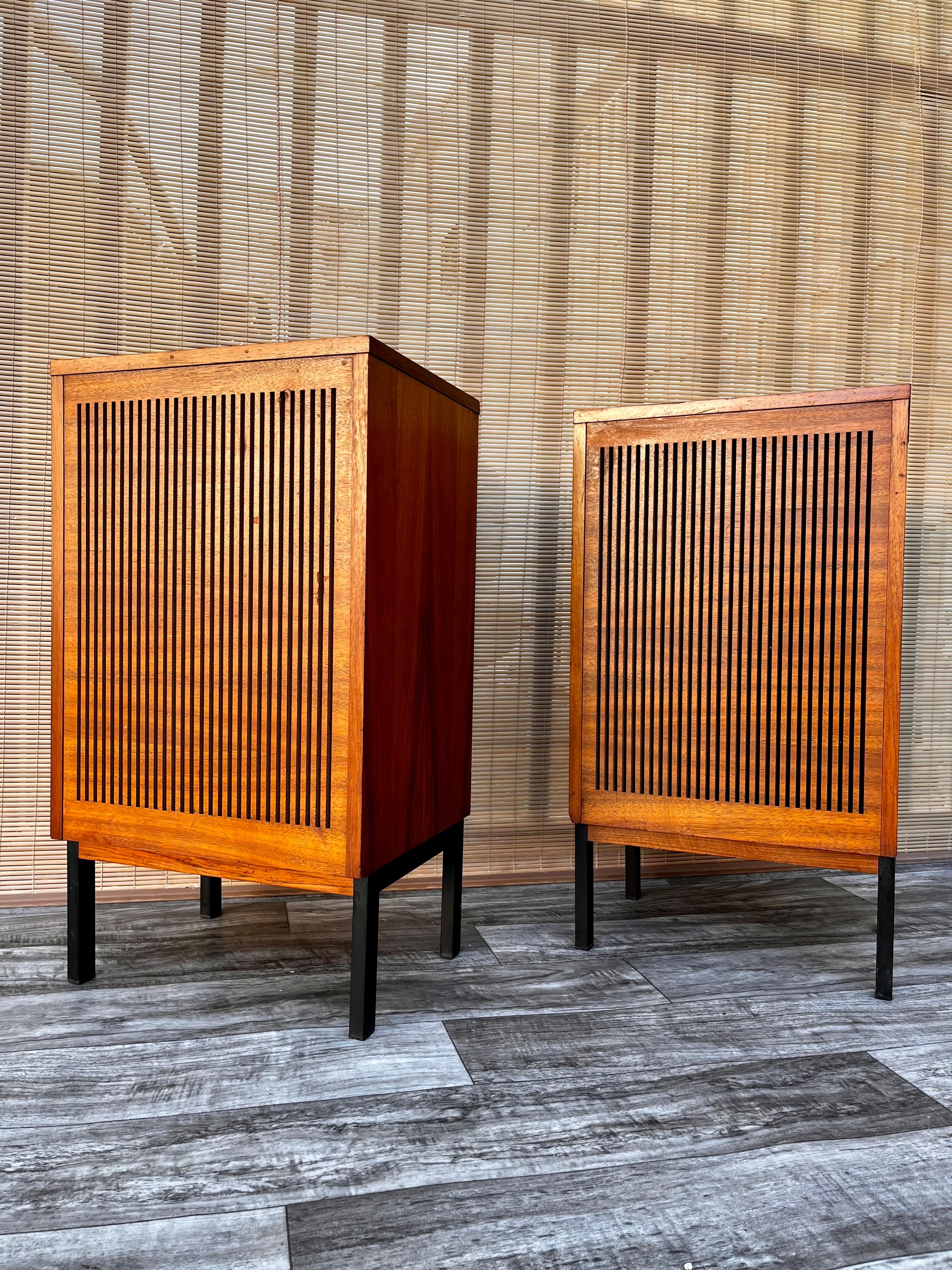 Veneer Mid-Century Modern Telefunken Speakers by Van Ernst Dieter Hilker, circa 1960s For Sale