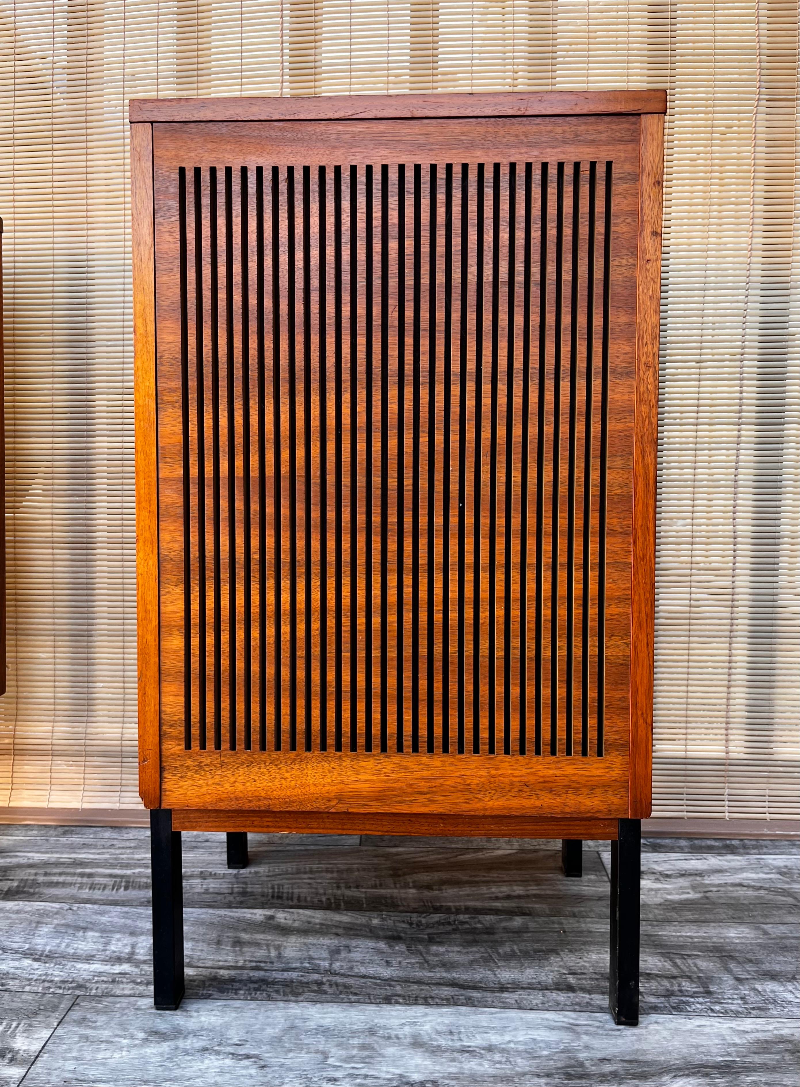 Metal Mid-Century Modern Telefunken Speakers by Van Ernst Dieter Hilker, circa 1960s For Sale