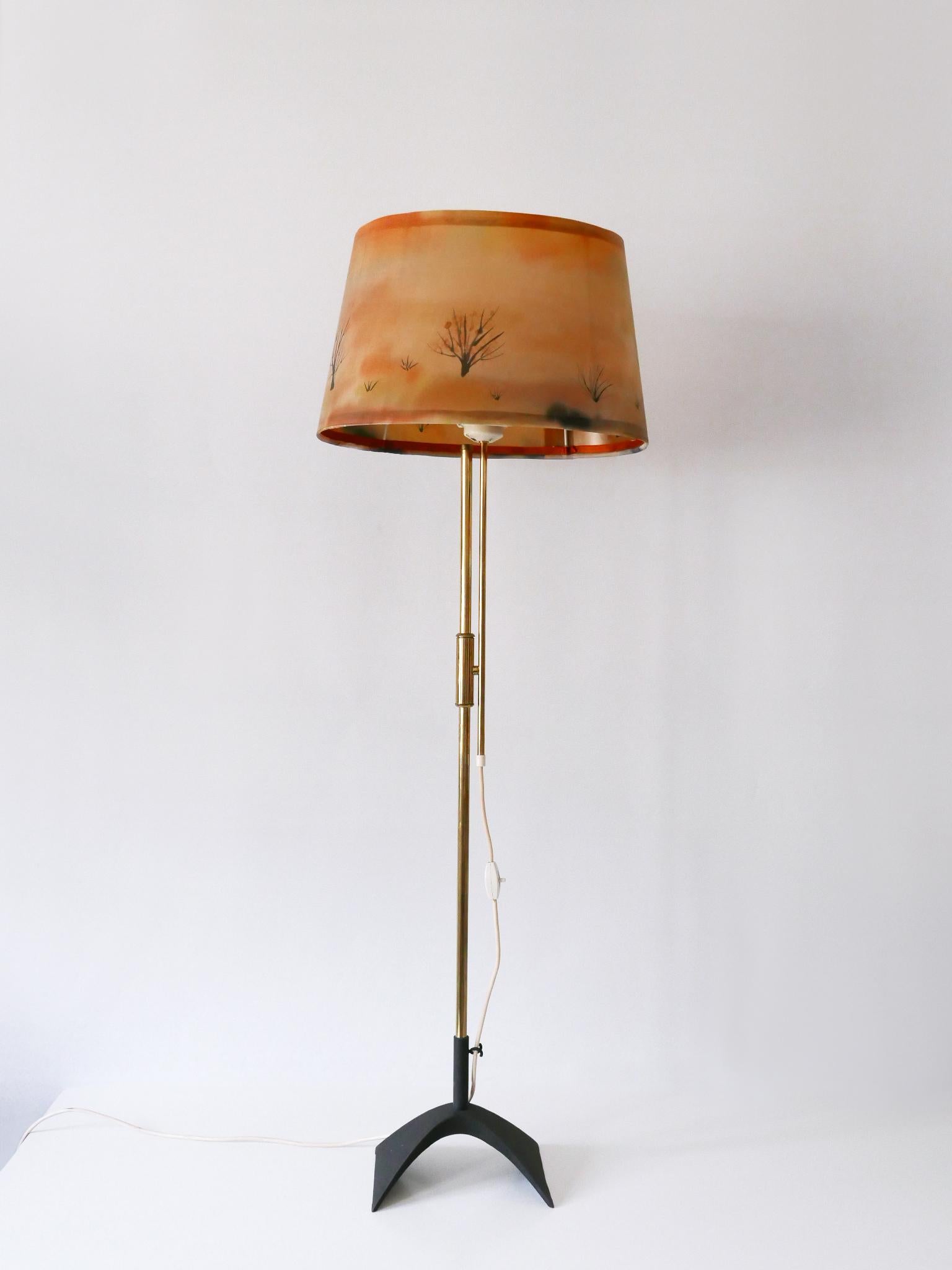 Mid-Century Modern Lampadaire télescopique de Gebrüder Cosack Allemagne années 1950 The Moderns en vente